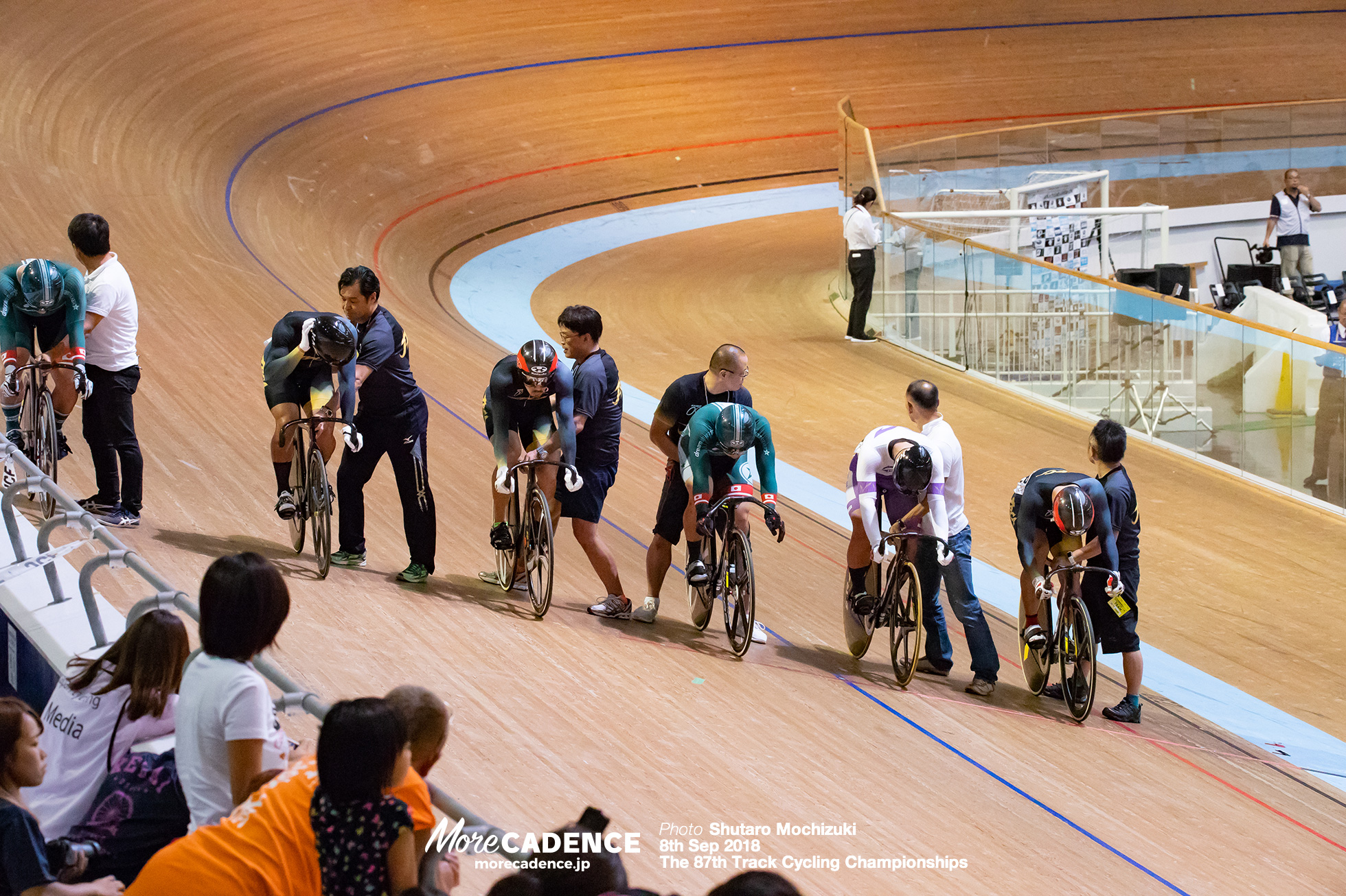 2018全日本選手権トラック男子ケイリン決勝スタート前