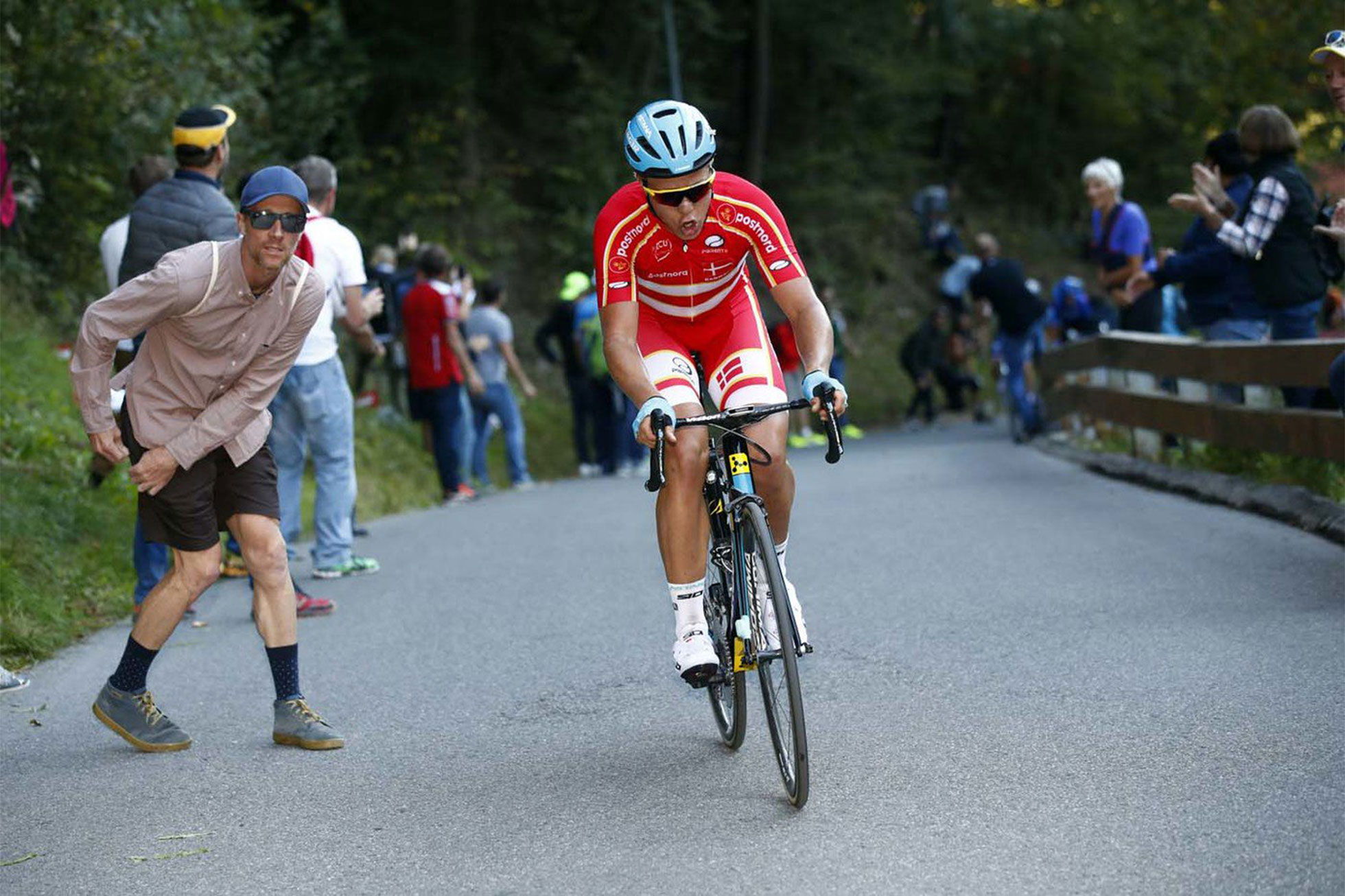 2018ロード世界選手権男子エリートロードレース抜け出したミケル・バルグレン