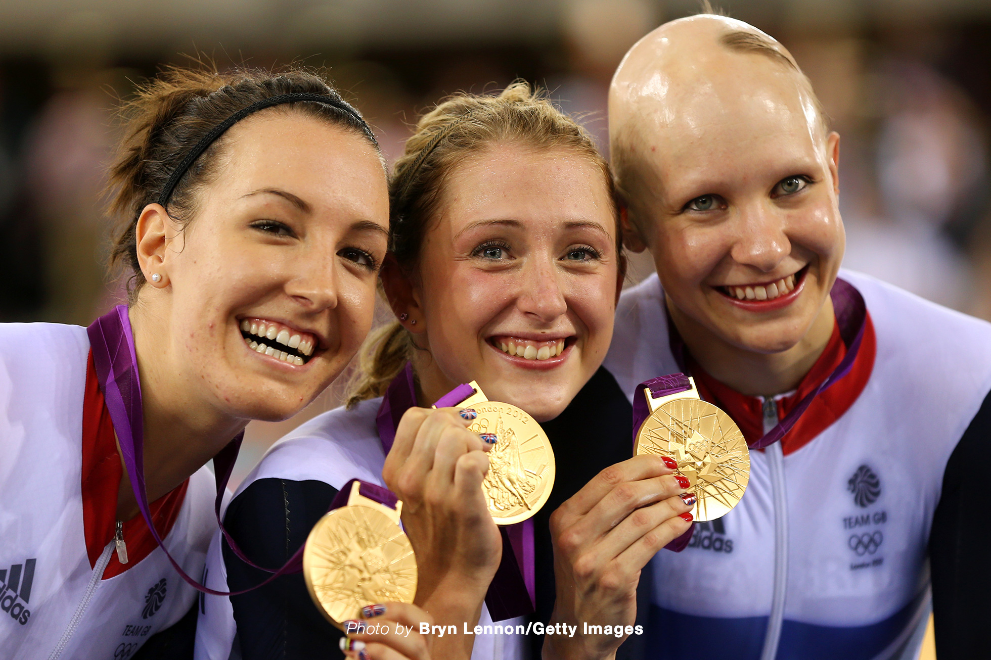 Dani King, Laura Trott, and Joanna Rowsell of Great Britain