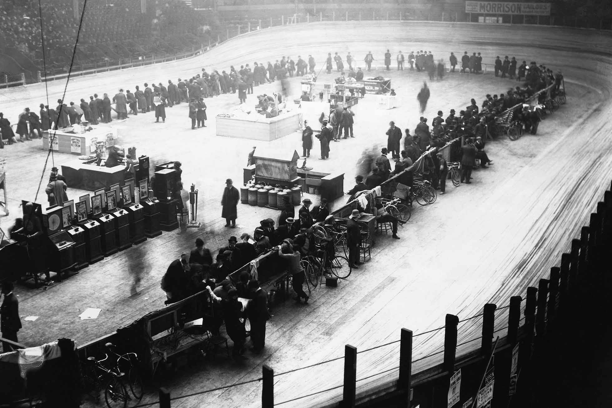 Early Bicycle Race in Madison Square Garden