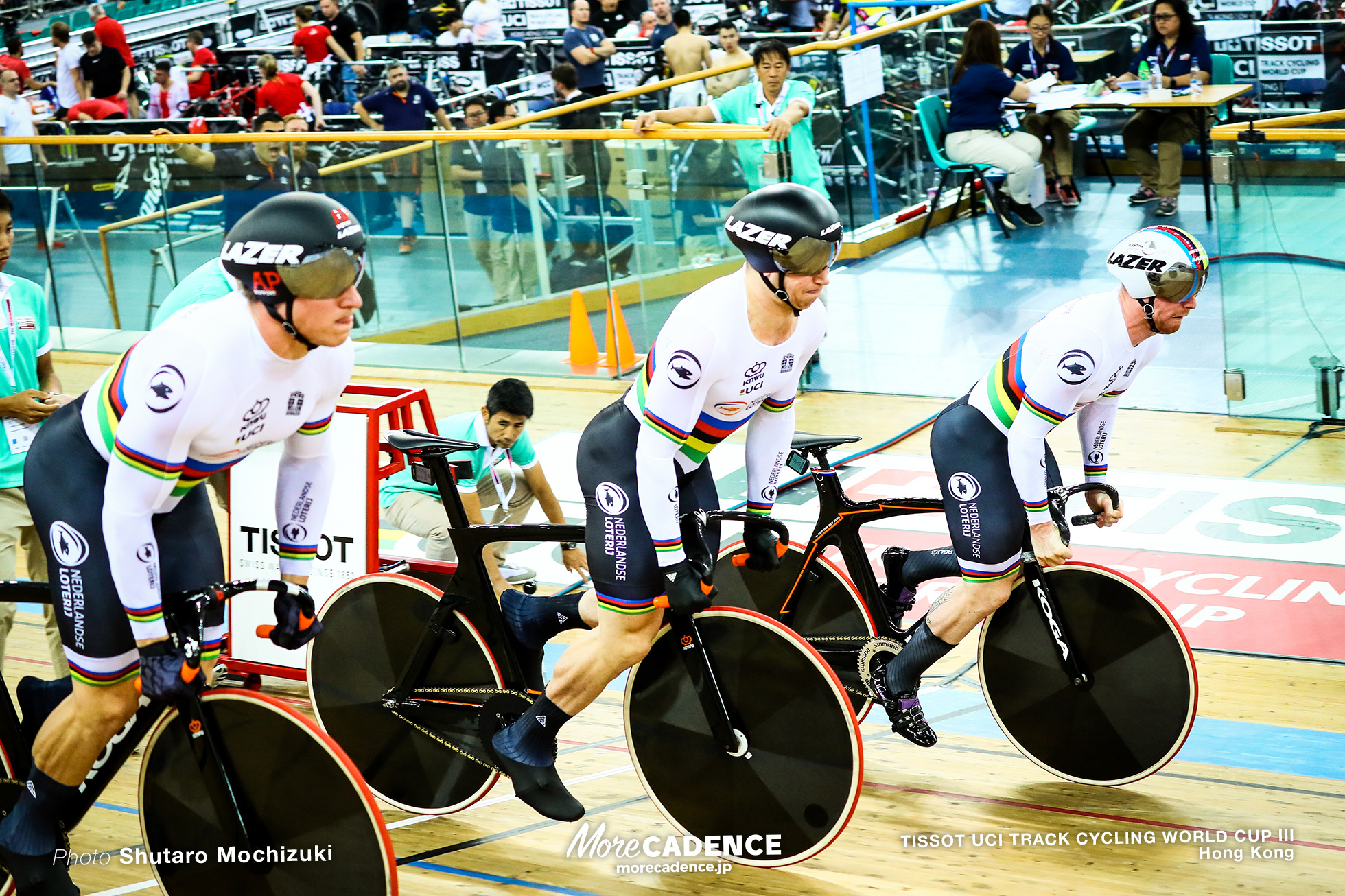 Qualifying / Men's Team Sprint / TISSOT UCI TRACK CYCLING WORLD CUP III, Hong Kong, Roy van den BERG ロイ・バンデンバーグ Harrie LAVREYSEN ハリー・ラブレイセン Jeffrey HOOGLAND ジェフリー・ホーフラント