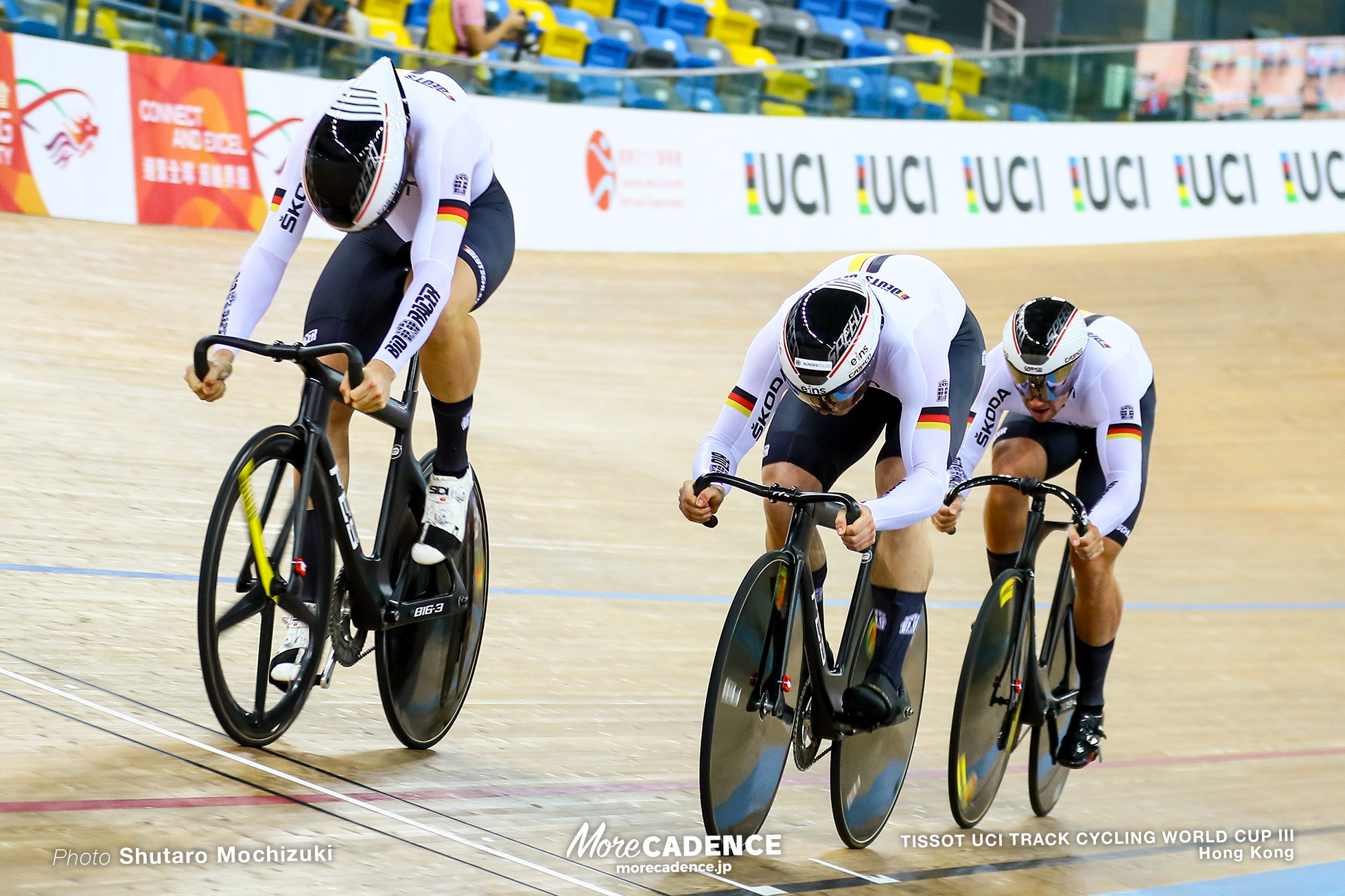 Final / Men's Team Sprint / TISSOT UCI TRACK CYCLING WORLD CUP III, Hong Kong, Timo BICHLER ティモ・ビヒラー Stefan BOTTICHER シュテファン・ボティシャー Eric ENGLER エリック・エングラー