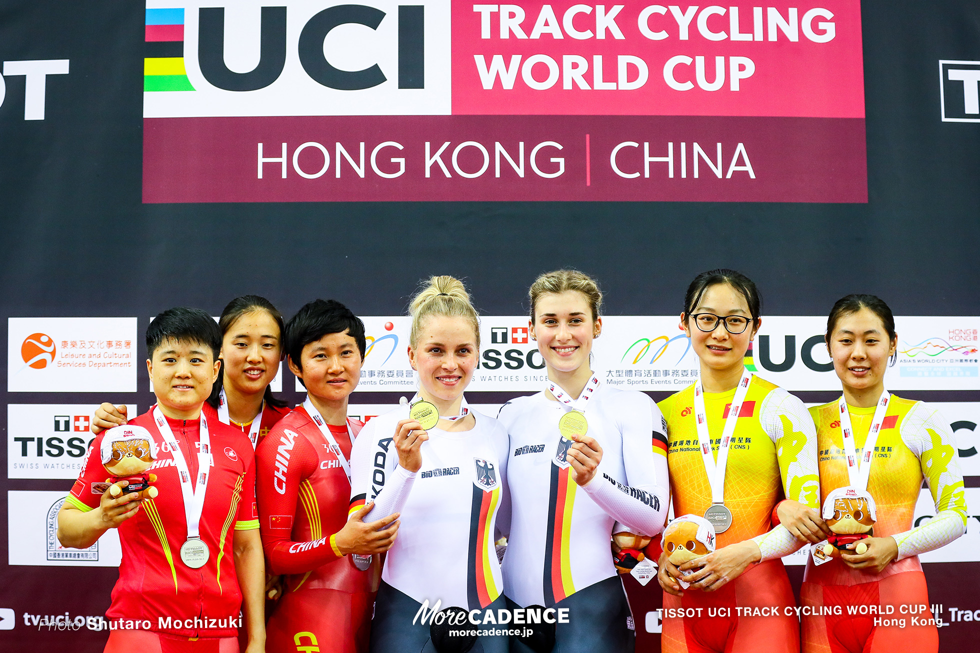 Women's Team Sprint / TISSOT UCI TRACK CYCLING WORLD CUP III, Hong Kong, Pauline Sophie GRABOSCH ポーリン・グラボッシュ Emma HINZE エマ・ヒンツェ LIN Junhong ZHONG Tianshi ZHUANG Wei ZHANG Linyin