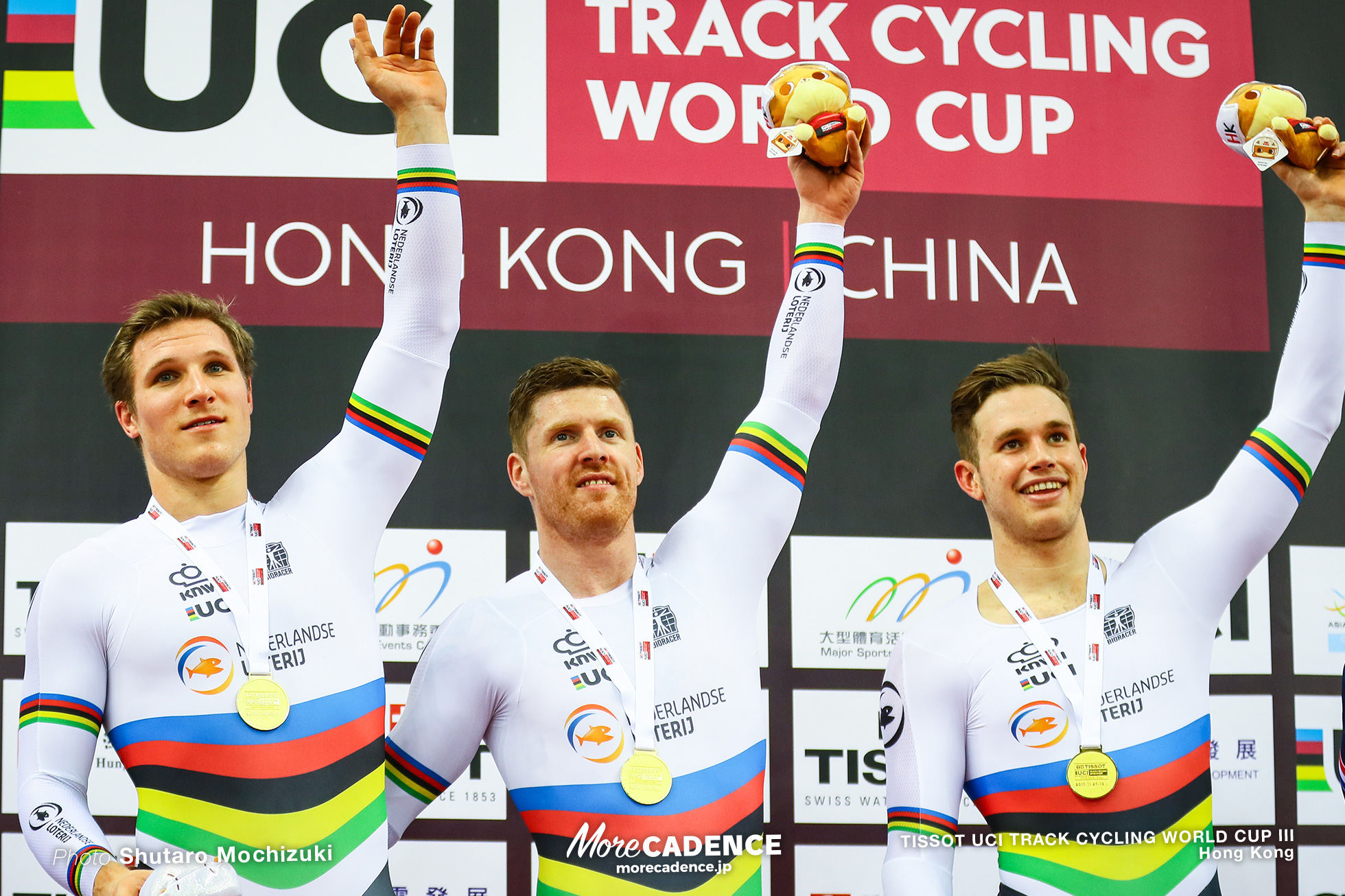 Final / Men's Team Sprint / TISSOT UCI TRACK CYCLING WORLD CUP III, Hong Kong, Jeffrey HOOGLAND ジェフリー・ホーフラント Harrie LAVREYSEN ハリー・ラブレイセン Roy van den BERG ロイ・バンデンバーグ