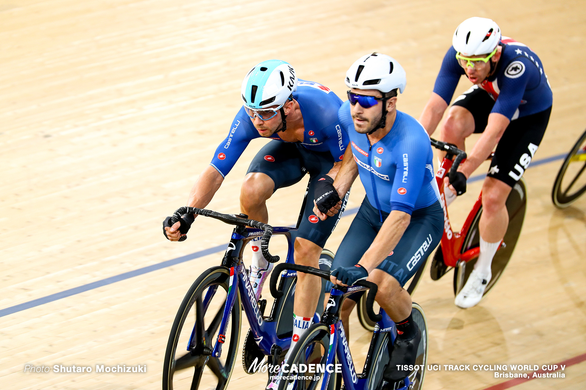 Men's Madison / TISSOT UCI TRACK CYCLING WORLD CUP V, Brisbane, Australia, Michele SCARTEZZINI ミケーレ・スカレテッティーニ Francesco LAMON フランチェスコ・ラモーン