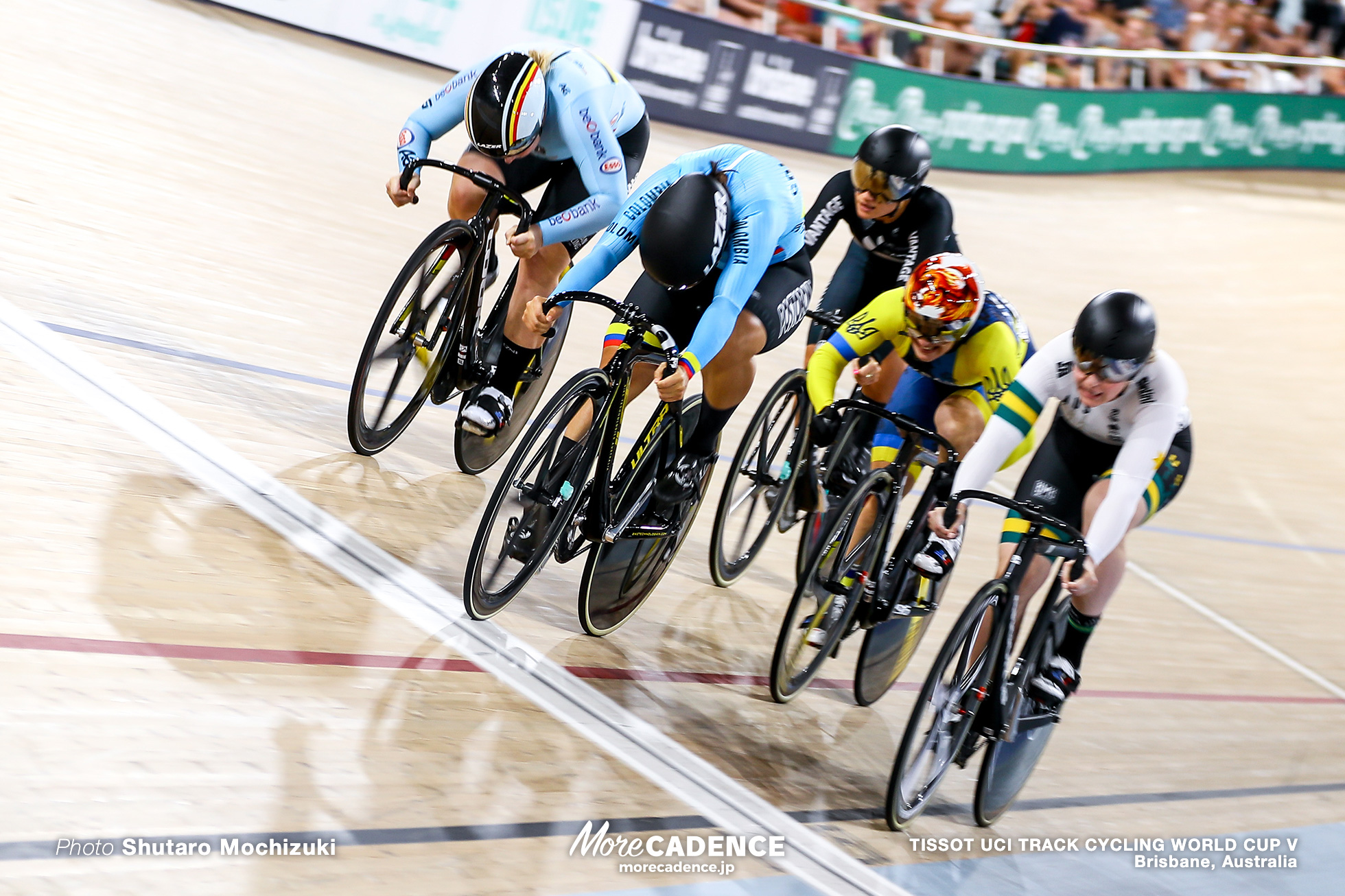 Final / Women's Keirin / TISSOT UCI TRACK CYCLING WORLD CUP V, Brisbane, Australia, Stephanie MORTON ステファニー・モートン Martha BAYONA PINEDA マーサ・バヨナ Nicky DEGRENDELE ニッキー・デグレンデレ Natasha HANSEN ナターシャ・ハンセン Nikola SIBIAK ニコラ・シビアック