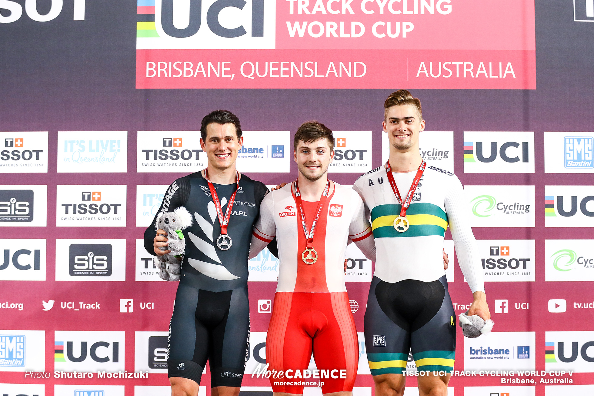 Final / Men's Sprint / TISSOT UCI TRACK CYCLING WORLD CUP V, Brisbane, Australia, Mateusz RUDYK マテウス・ルディク Sam WEBSTER サム・ウェブスター Matthew GLAETZER マシュー・グレーツァー