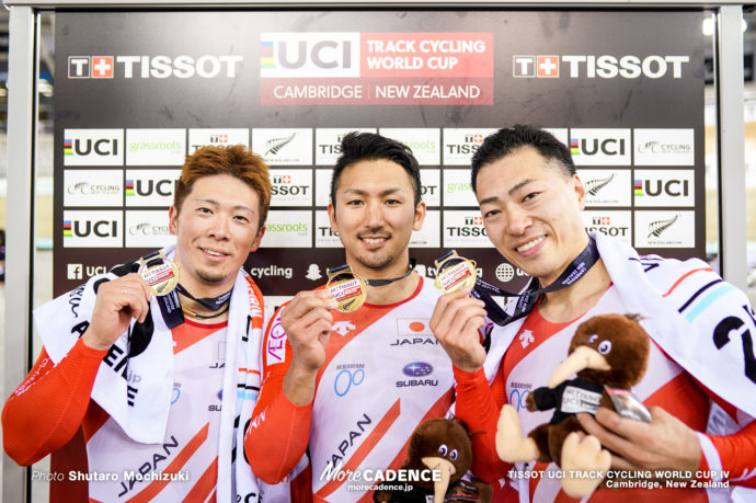 Men's Team Sprint / TISSOT UCI TRACK CYCLING WORLD CUP IV, Cambridge, New Zealand, 深谷知広 新田祐大 雨谷一樹