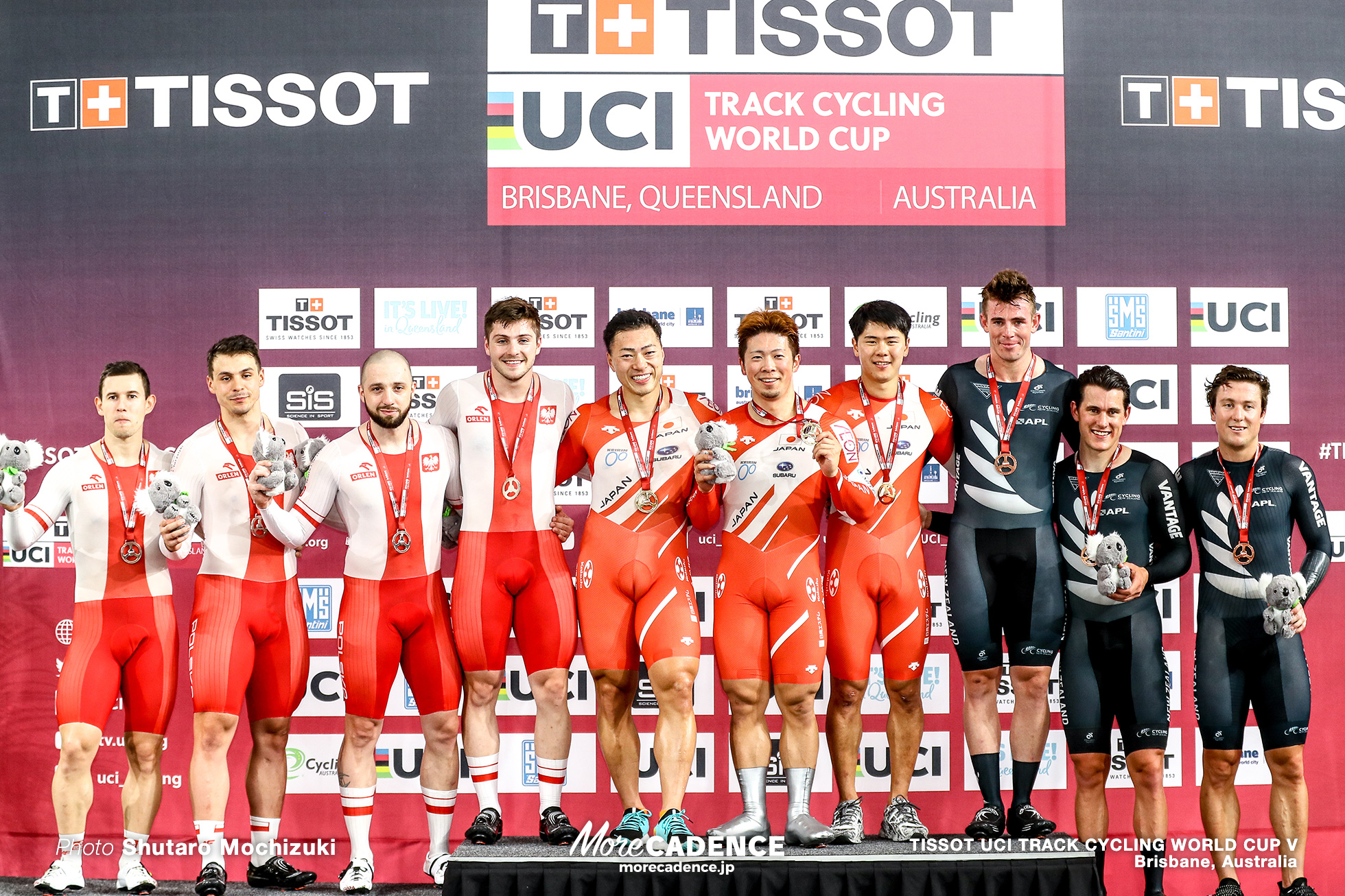 Men's Team Sprint / TISSOT UCI TRACK CYCLING WORLD CUP IV, Cambridge, New Zealand, 新田祐大 長迫吉拓 深谷知広 Maciej BIELECKI マチェイ・ビエレツキ Krzysztof MAKSEL クシシュトフ・マクセル Mateusz RUDYK マテウス・ルディク Patryk RAJKOWSKI パトリック・ライコフスキ Samuel DAKIN サミュエル・デイキン Ethan MITCHELL イーサン・ミッチェル Sam WEBSTER サム・ウェブスター