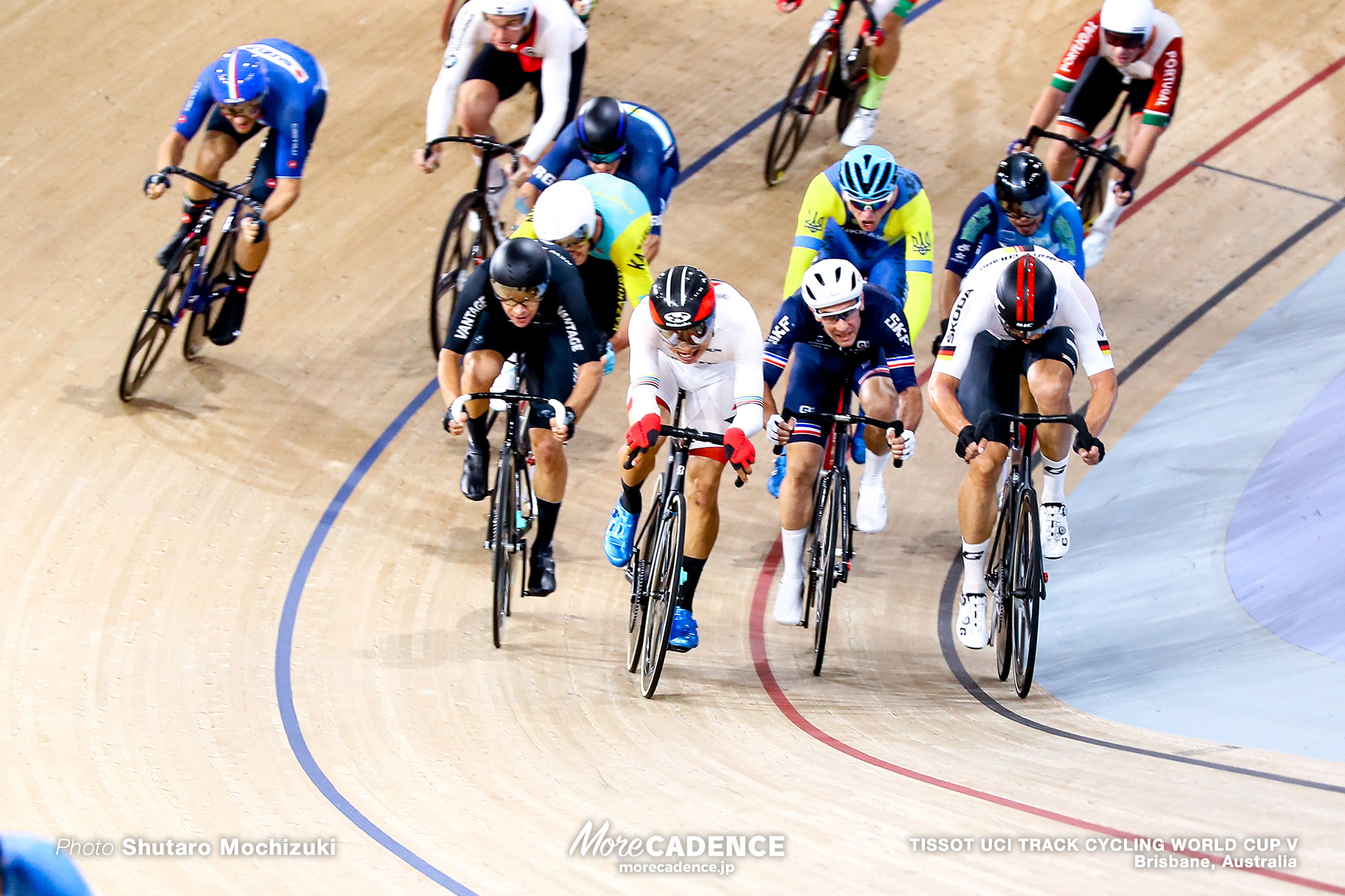 Men's Omnium / Scratch Race / TISSOT UCI TRACK CYCLING WORLD CUP V, Brisbane, Australia, 橋本英也 Morgan KNEISKY モルガン・クナイスキー