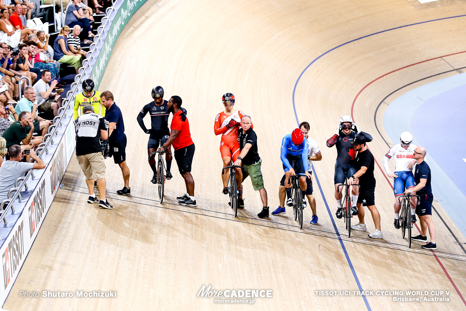 2nd Round / Men's Keirin / TISSOT UCI TRACK CYCLING WORLD CUP V, Brisbane, Australia, 脇本雄太 Kwesi Browne クウェシ・ブラウン Denis Dmitriev デニス・ドミトリエフ Jai ANGSUTHASAWIT ジャイ・アングスタサウイット Jack Carlin ジャック・カーリン Joel ARCHAMBAULT ジョエル・アーチボルト