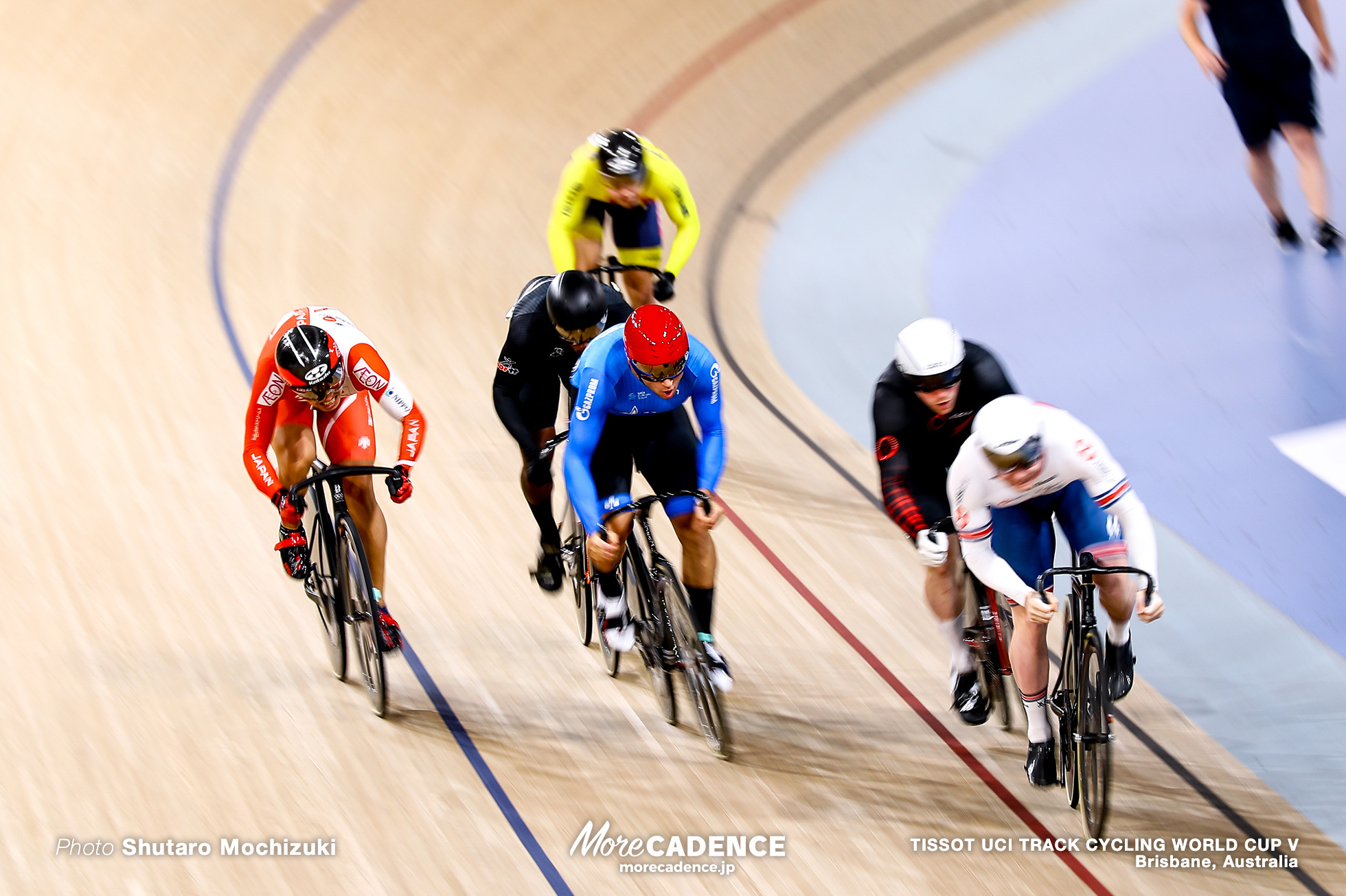 2nd Round / Men's Keirin / TISSOT UCI TRACK CYCLING WORLD CUP V, Brisbane, Australia, 脇本雄太 Kwesi Browne クウェシ・ブラウン Denis Dmitriev デニス・ドミトリエフ Jai ANGSUTHASAWIT ジャイ・アングスタサウイット Jack Carlin ジャック・カーリン Joel ARCHAMBAULT ジョエル・アーチボルト