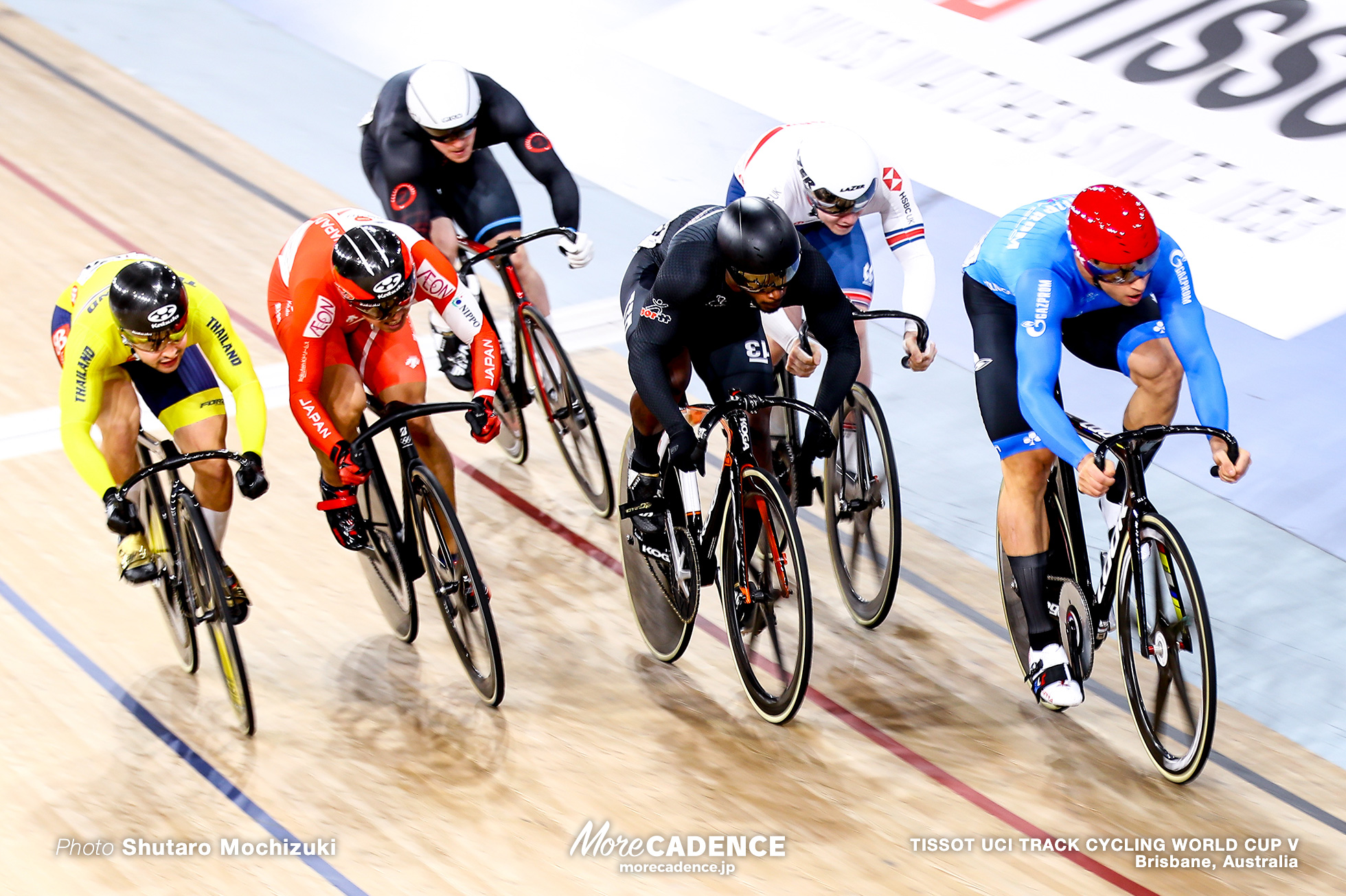 2nd Round / Men's Keirin / TISSOT UCI TRACK CYCLING WORLD CUP V, Brisbane, Australia, 脇本雄太 Kwesi Browne クウェシ・ブラウン Denis Dmitriev デニス・ドミトリエフ Jai ANGSUTHASAWIT ジャイ・アングスタサウイット Jack Carlin ジャック・カーリン Joel ARCHAMBAULT ジョエル・アーチボルト