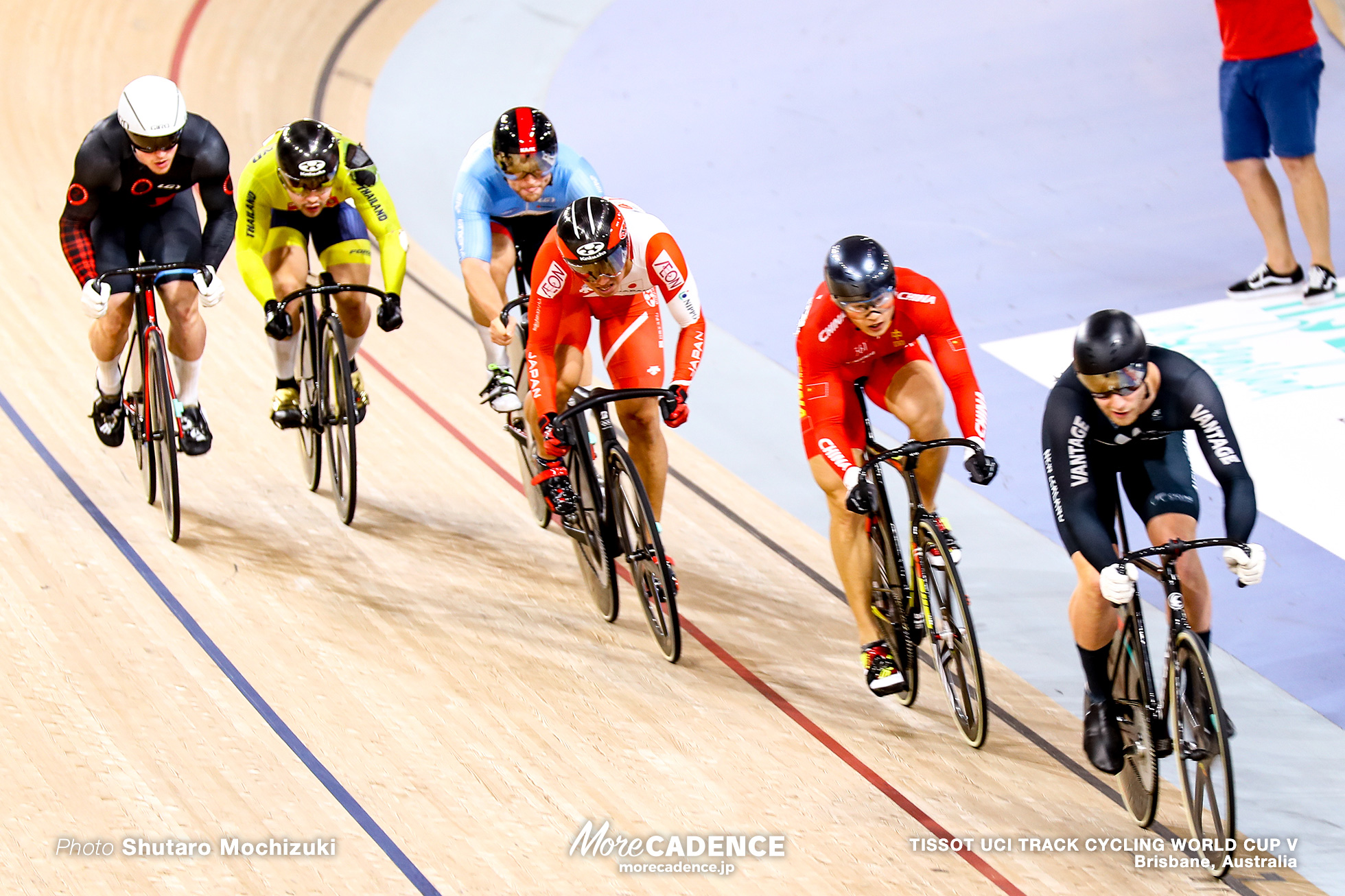 Final / Men's Keirin / TISSOT UCI TRACK CYCLING WORLD CUP V, Brisbane, Australia, 脇本雄太 Jai ANGSUTHASAWIT ジャイ・アングスタサウィット Callum SAUNDERS カルム・サウンダース Hugo BARRETTE ヒューゴ・バレット ZHOU Yu Joel ARCHAMBAULT ジョエル・アーチボルト