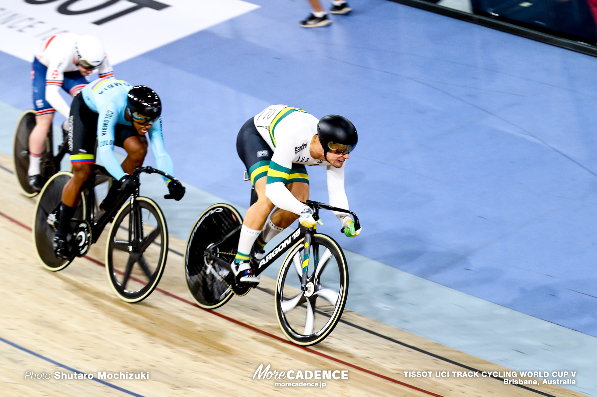 Final / Men's Keirin / TISSOT UCI TRACK CYCLING WORLD CUP V, Brisbane, Australia, Matthew GLAETZER マシュー・グレーツァー Kevin Santiago QUINTERO CHAVARRO ケビン・キンテロ