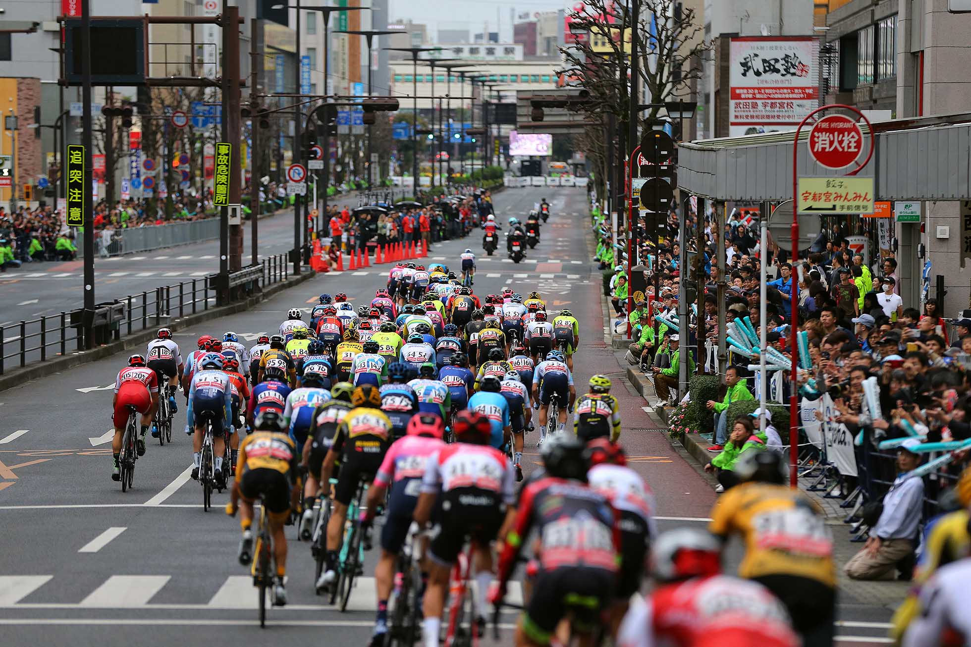 UTSUNOMIYA, JAPAN - OCTOBER 19: Utsunomiya City / Peloton / Fans / Public / Landscape / during the 28th Japan Cup 2019 - Criterium a 38,2km race from Utsunomiya to Utsunomiya / @Japancup_ofc / on October 19, 2019 in Utsunomiya, Japan. (Photo by Kei Tsuji/Getty Images)