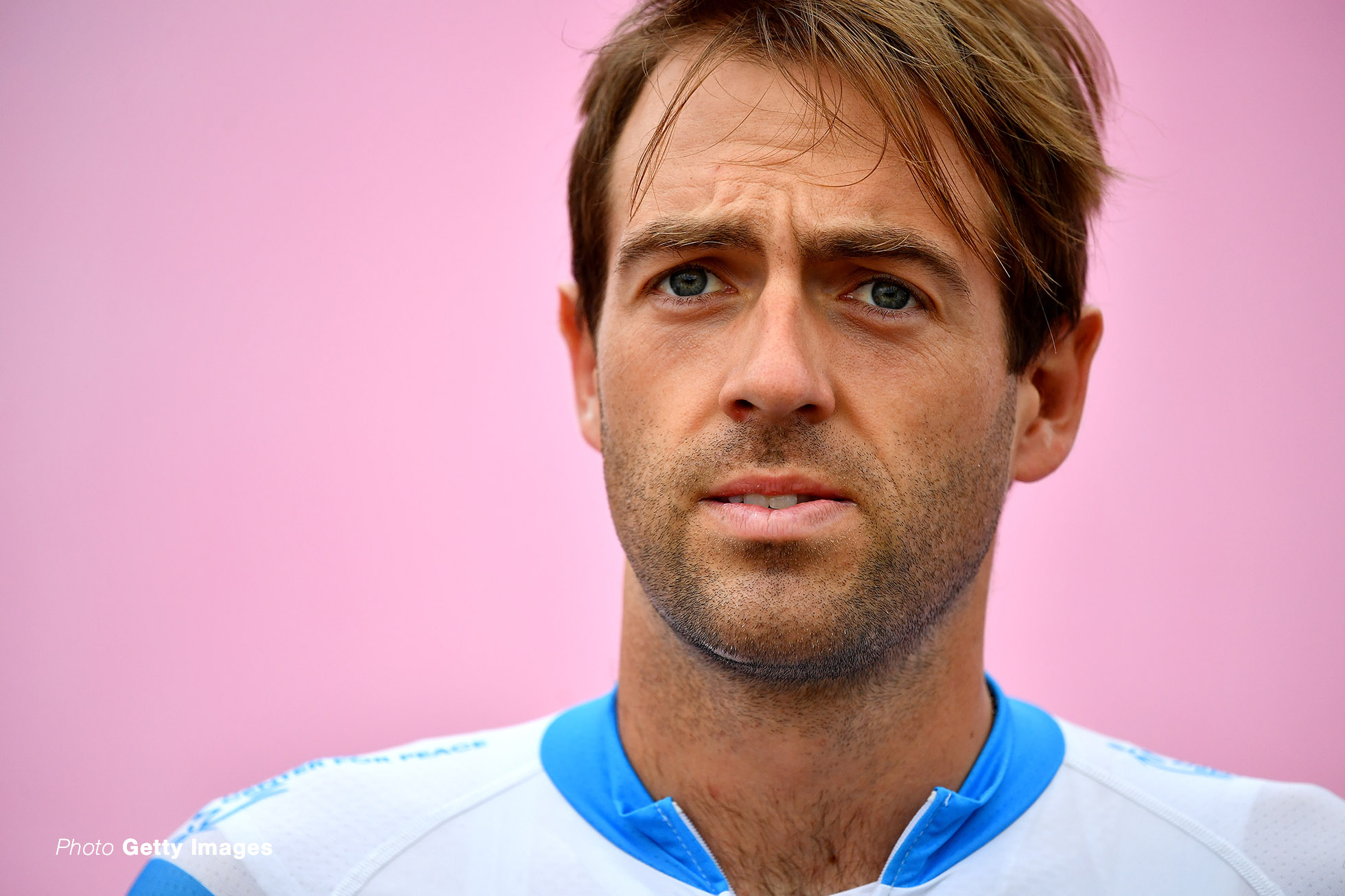 CESENATICO, ITALY - OCTOBER 15: Start / Alex Dowsett of The United Kingdom and Team Israel Start-Up Nation / Team Presentation / during the 103rd Giro d'Italia 2020 - Stage Twelve a 204km stage from Cesenatico to Cesenatico / @girodiitalia / #Giro / on October 15, 2020 in Cesenatico, Italy. (Photo by Stuart Franklin/Getty Images,)