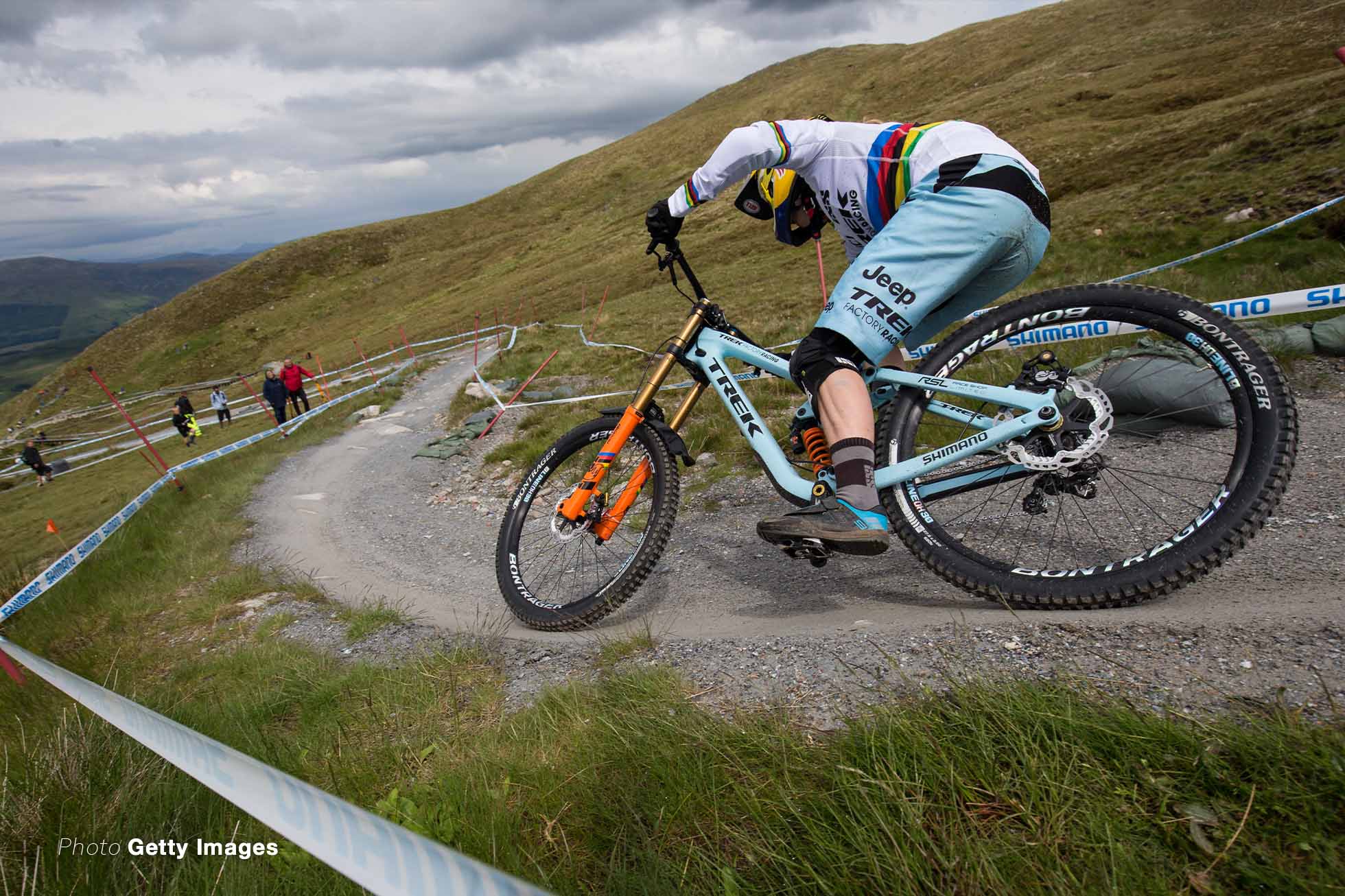 UCI Mountain Bike World Cup FORT WILLIAM, SCOTLAND - JUNE 03: Rachel Atherton of Great Britain during qualifying for the Downhill event at the UCI Mountain Bike World Cup on June 3, 2017 in Fort William, Scotland. (Photo by Craig Mercer - CameraSport/CameraSport via Getty Images)