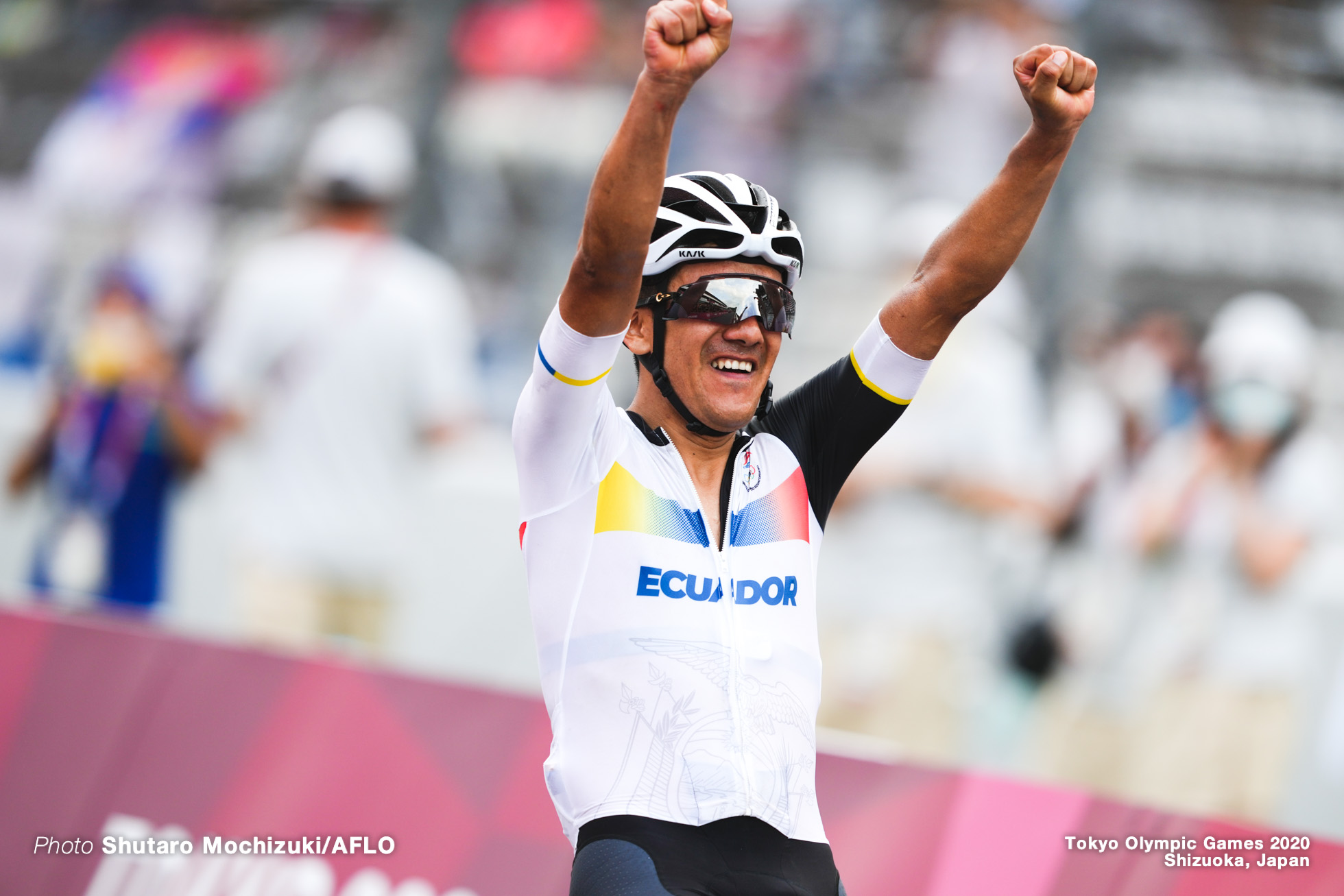 リチャル・カラパス/CARAPAZ Richard, JULY 24, 2021 - Cycling : Men's Road Race during the Tokyo 2020 Olympic Games at 富士スピードウェイ/the Fuji International Speedway in Shizuoka, Japan. (Photo by Shutaro Mochizuki/AFLO)