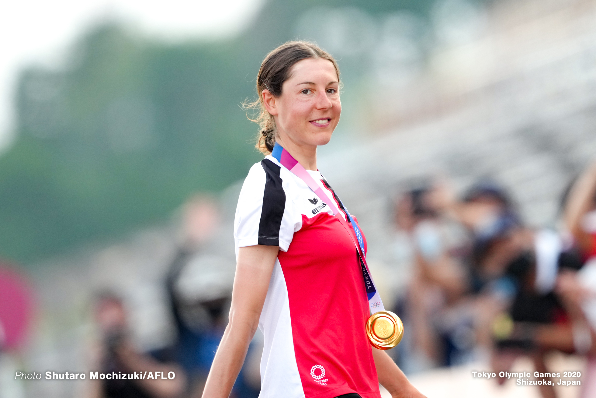 アンナ・キーセンホーファー Anna Kiesenhofer (AUT), JULY 25, 2021 - Cycling : Women's Road Race during the Tokyo 2020 Olympic Games at the Fuji International Speedway in Shizuoka, Japan. (Photo by Shutaro Mochizuki/AFLO)