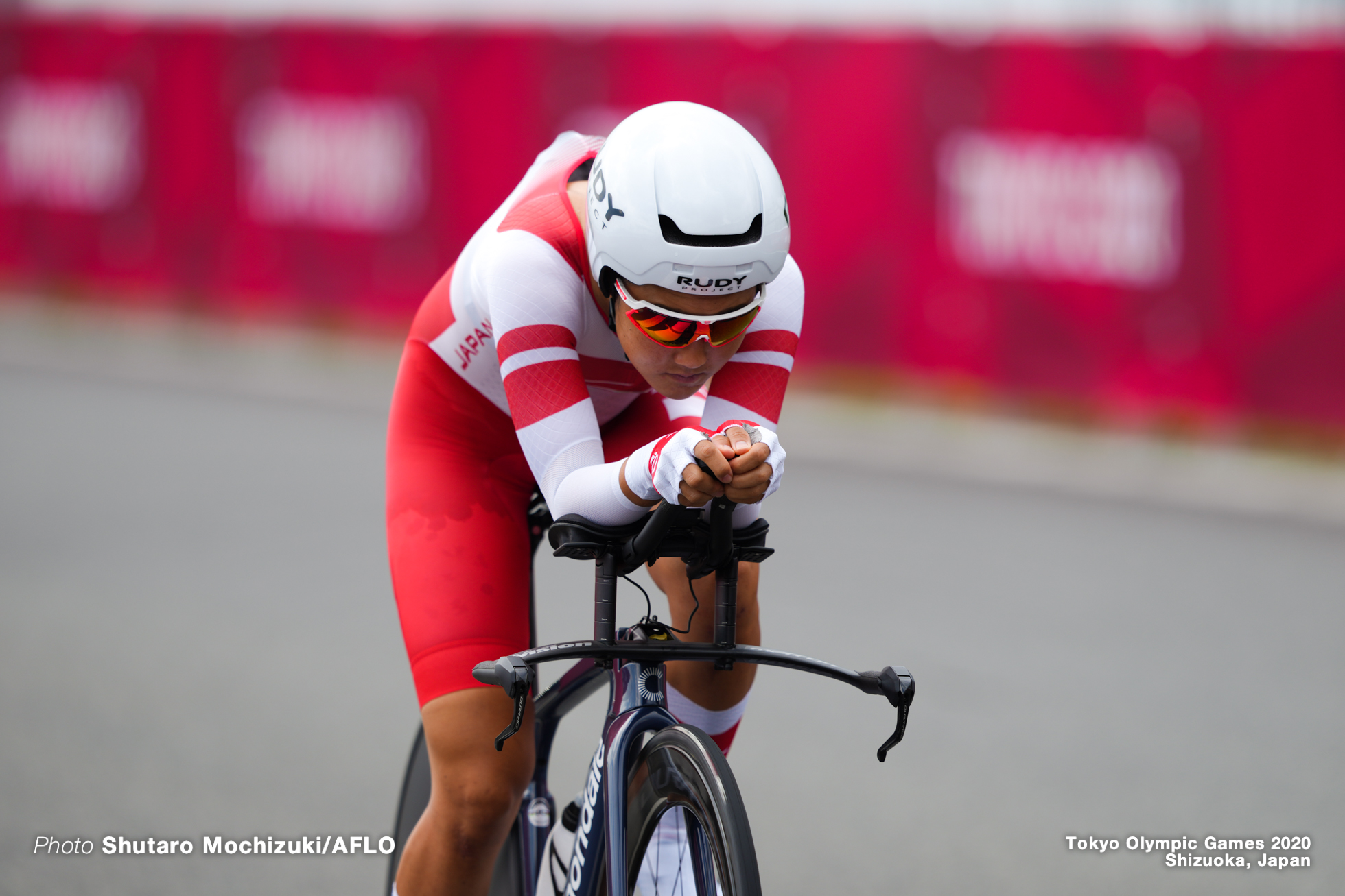 與那嶺恵理 Eri Yonamine (JPN), JULY 28, 2021 - Cycling : Women's Individual Time Trial during the Tokyo 2020 Olympic Games at the Izu MTB Course in Shizuoka, Japan. (Photo by Shutaro Mochizuki/AFLO)