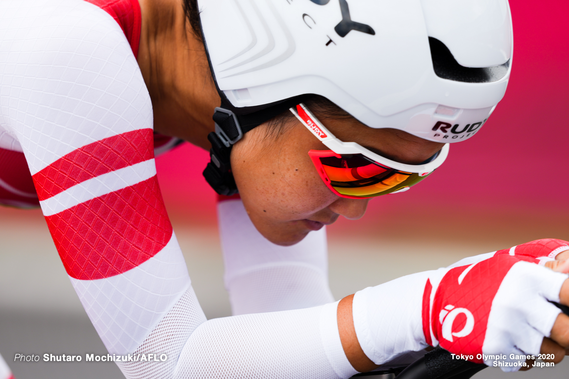 與那嶺恵理 Eri Yonamine (JPN), JULY 28, 2021 - Cycling : Women's Individual Time Trial during the Tokyo 2020 Olympic Games at the Izu MTB Course in Shizuoka, Japan. (Photo by Shutaro Mochizuki/AFLO)