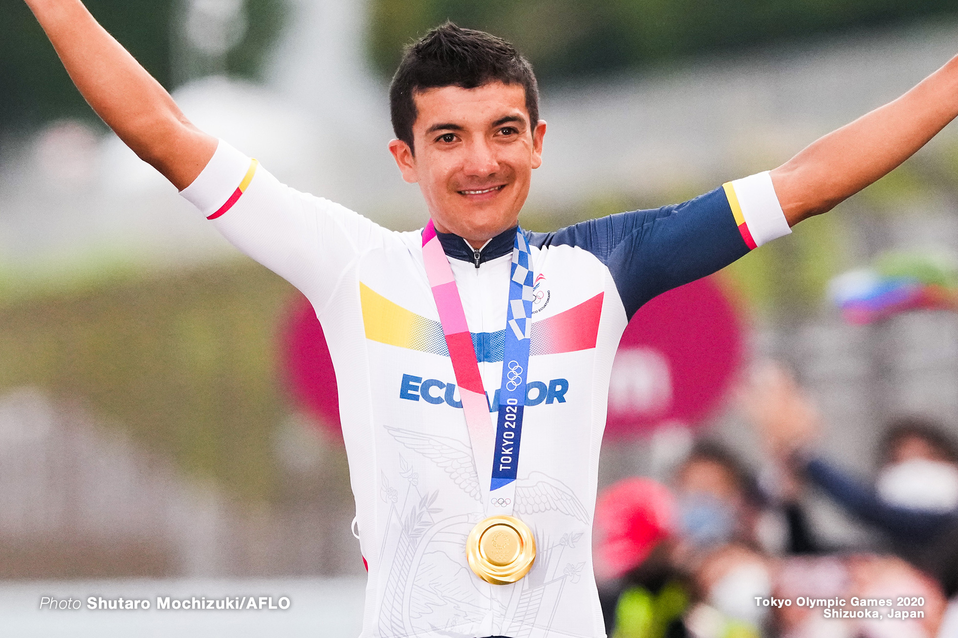 リチャル・カラパス/CARAPAZ Richard,JULY 24, 2021 - Cycling : Men's Road Race during the Tokyo 2020 Olympic Games at 富士スピードウェイ/the Fuji International Speedway in Shizuoka, Japan. (Photo by Shutaro Mochizuki/AFLO)