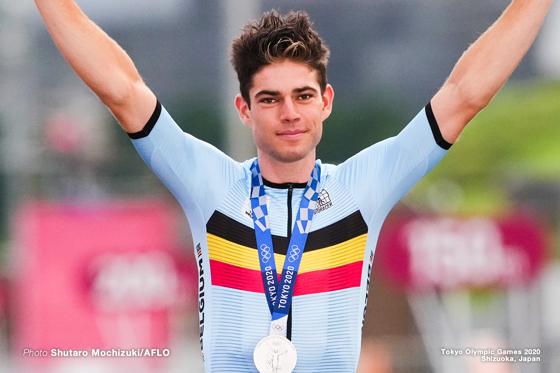 ワウト・ヴァンアールト/van AERT Wout,JULY 24, 2021 - Cycling : Men's Road Race during the Tokyo 2020 Olympic Games at 富士スピードウェイ/the Fuji International Speedway in Shizuoka, Japan. (Photo by Shutaro Mochizuki/AFLO)