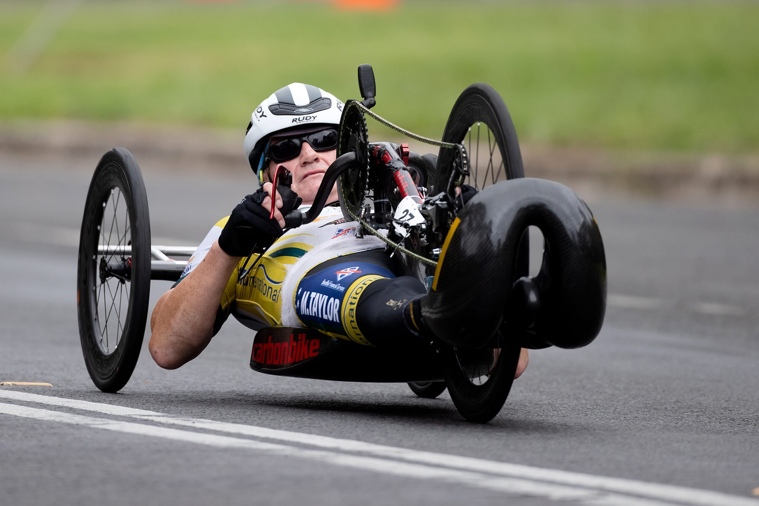 BALLARAT, AUSTRALIA - FEBRUARY 06: Michael Taylor rides during the Para-Cycling Road Race (Men H3) as part of the Australian Road National Championships on February 06, 2021 in Ballarat, Australia. (Photo by Brett Keating/Speed Media/Icon Sportswire via Getty Images)