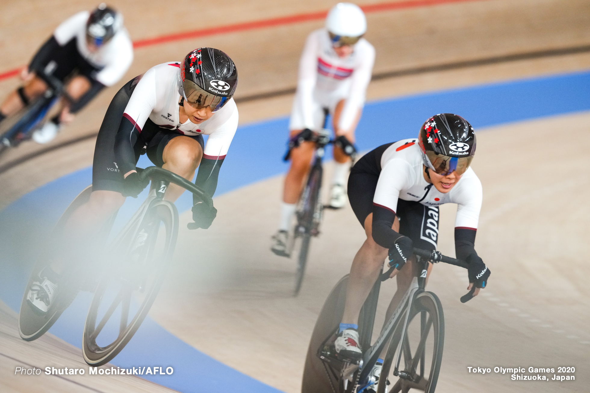 梶原悠未/Yumi Kajihara (JPN), 中村妃智/Kisato Nakamura (JPN),AUGUST 2, 2021 - Cycling : during the Tokyo 2020 Olympic Games at the Izu Velodrome in Shizuoka, Japan. (Photo by Shutaro Mochizuki/AFLO)