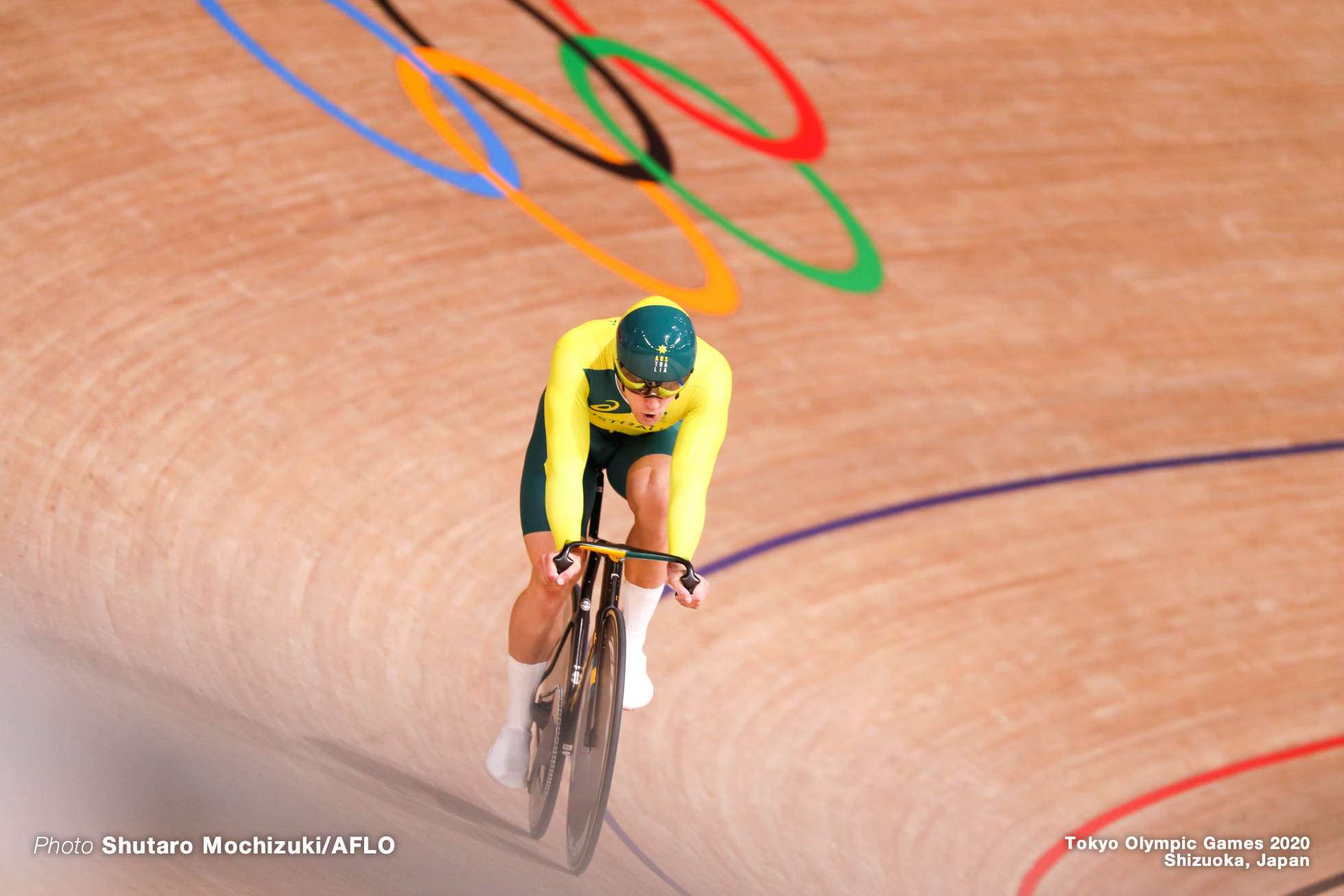 マシュー・グレーツァー Matthew Glaetzer (AUS), Men's Team Sprint Qualifying AUGUST 3, 2021 - Cycling : during the Tokyo 2020 Olympic Games at the Izu Velodrome in Shizuoka, Japan. (Photo by Shutaro Mochizuki/AFLO)