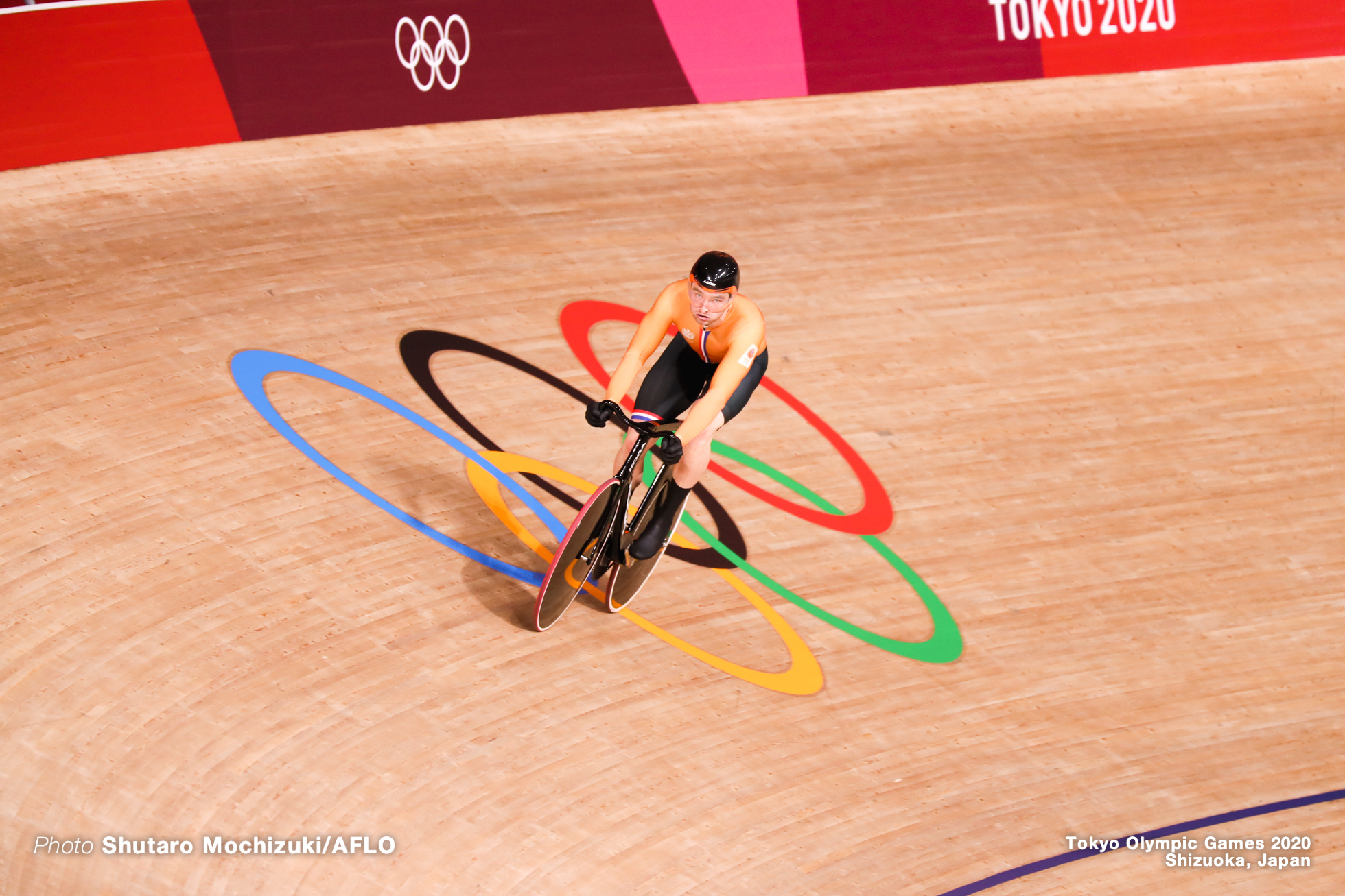 マティエス・ブフリ Buchli Matthijs (NED),Men's Team Sprint Qualifying AUGUST 3, 2021 - Cycling : during the Tokyo 2020 Olympic Games at the Izu Velodrome in Shizuoka, Japan. (Photo by Shutaro Mochizuki/AFLO)