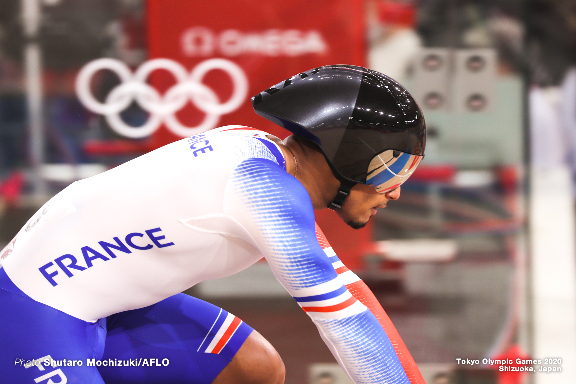 フロリアン・グレンボ Florian Grengbo (FRA), Men's Team Sprint Qualifying AUGUST 3, 2021 - Cycling : during the Tokyo 2020 Olympic Games at the Izu Velodrome in Shizuoka, Japan. (Photo by Shutaro Mochizuki/AFLO)