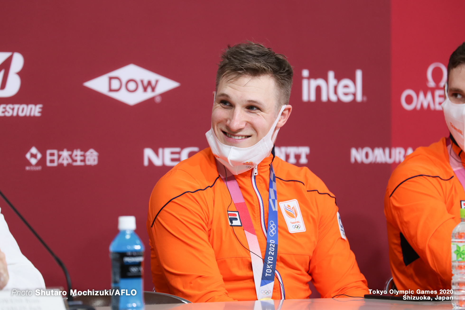 ジュフリー・ホーフラント Jeffrey Hoogland (NED), Men's Team Sprint Final AUGUST 3, 2021 - Cycling : during the Tokyo 2020 Olympic Games at the Izu Velodrome in Shizuoka, Japan. (Photo by Shutaro Mochizuki/AFLO)