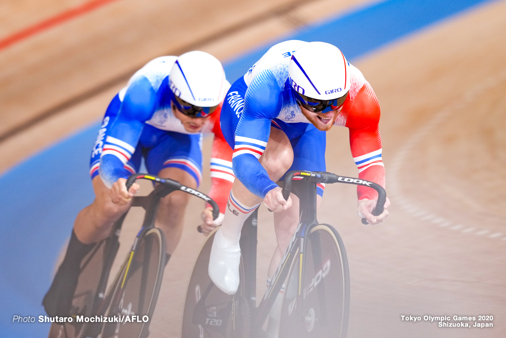 セバスチャン・ビジエ Sebastien Vigier (FRA), ライアン・ヘラル Rayan Helal (FRA), Men's Team Sprint Qualifying AUGUST 3, 2021 - Cycling : during the Tokyo 2020 Olympic Games at the Izu Velodrome in Shizuoka, Japan. (Photo by Shutaro Mochizuki/AFLO)