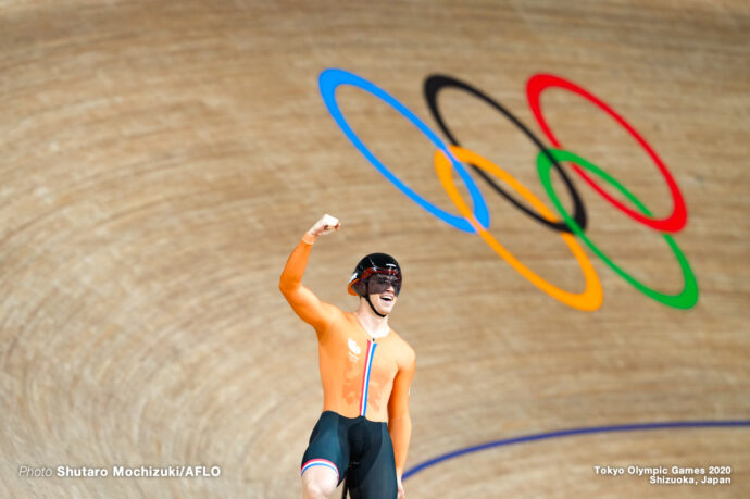 ハリー・ラブレイセン Harrie Lavreysen (NED), Men's Team Sprint Final AUGUST 3, 2021 - Cycling : during the Tokyo 2020 Olympic Games at the Izu Velodrome in Shizuoka, Japan. (Photo by Shutaro Mochizuki/AFLO)