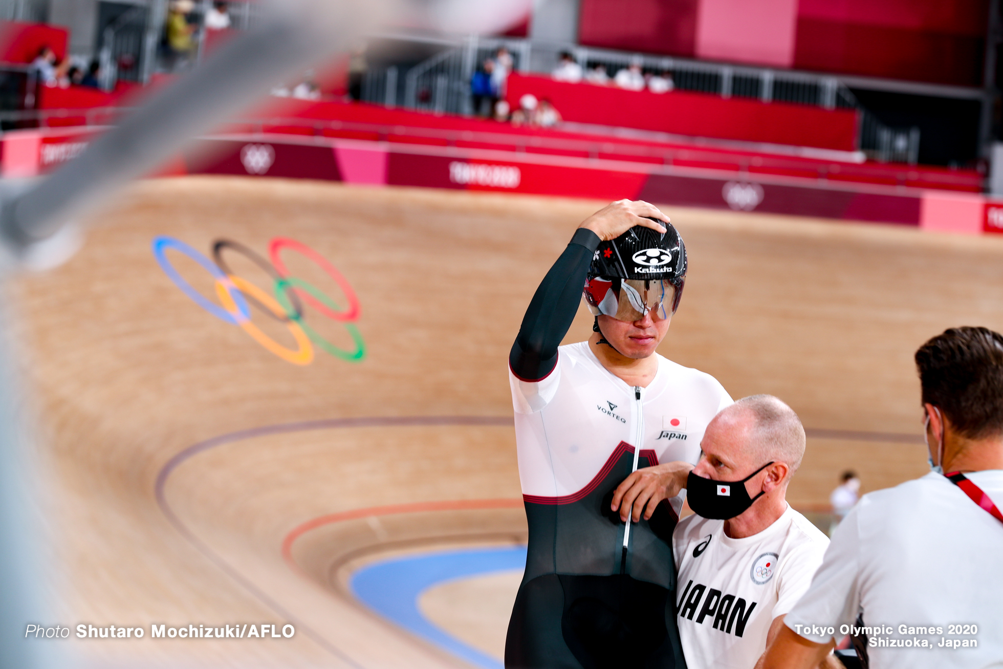 脇本雄太 Yuta Wakimoto (JPN), Men's Sprint Qualifying AUGUST 4, 2021 - Cycling : during the Tokyo 2020 Olympic Games at the Izu Velodrome in Shizuoka, Japan. (Photo by Shutaro Mochizuki/AFLO)