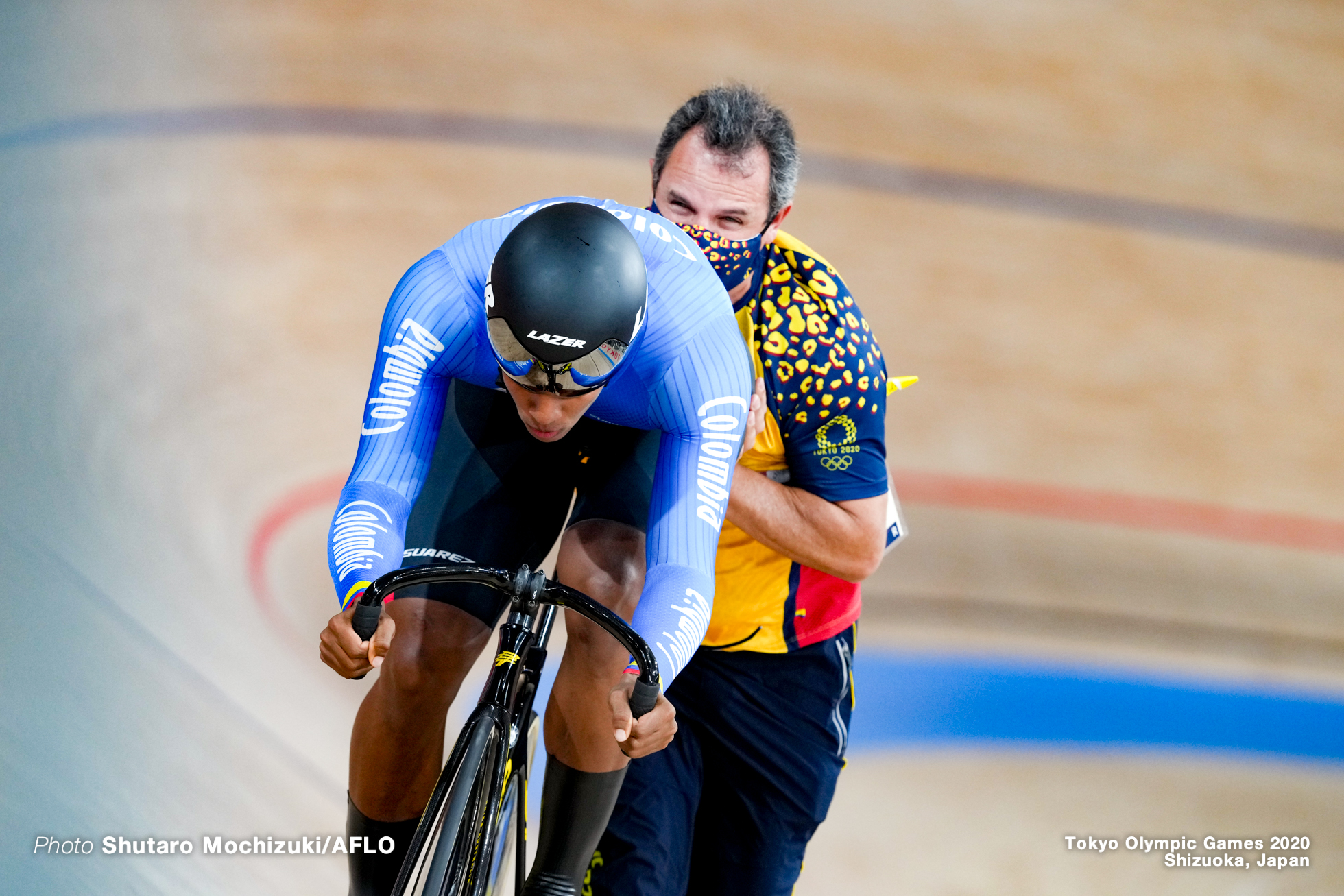 ケビン・キンテロ Kevin Quintero (COL), Men's Sprint Qualifying AUGUST 4, 2021 - Cycling : during the Tokyo 2020 Olympic Games at the Izu Velodrome in Shizuoka, Japan. (Photo by Shutaro Mochizuki/AFLO)