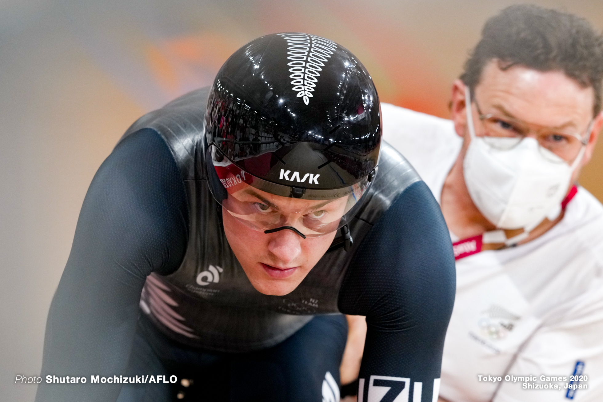 サム・ウェブスター Sam Webster (NZL), Men's Sprint Qualifying AUGUST 4, 2021 - Cycling : during the Tokyo 2020 Olympic Games at the Izu Velodrome in Shizuoka, Japan. (Photo by Shutaro Mochizuki/AFLO)