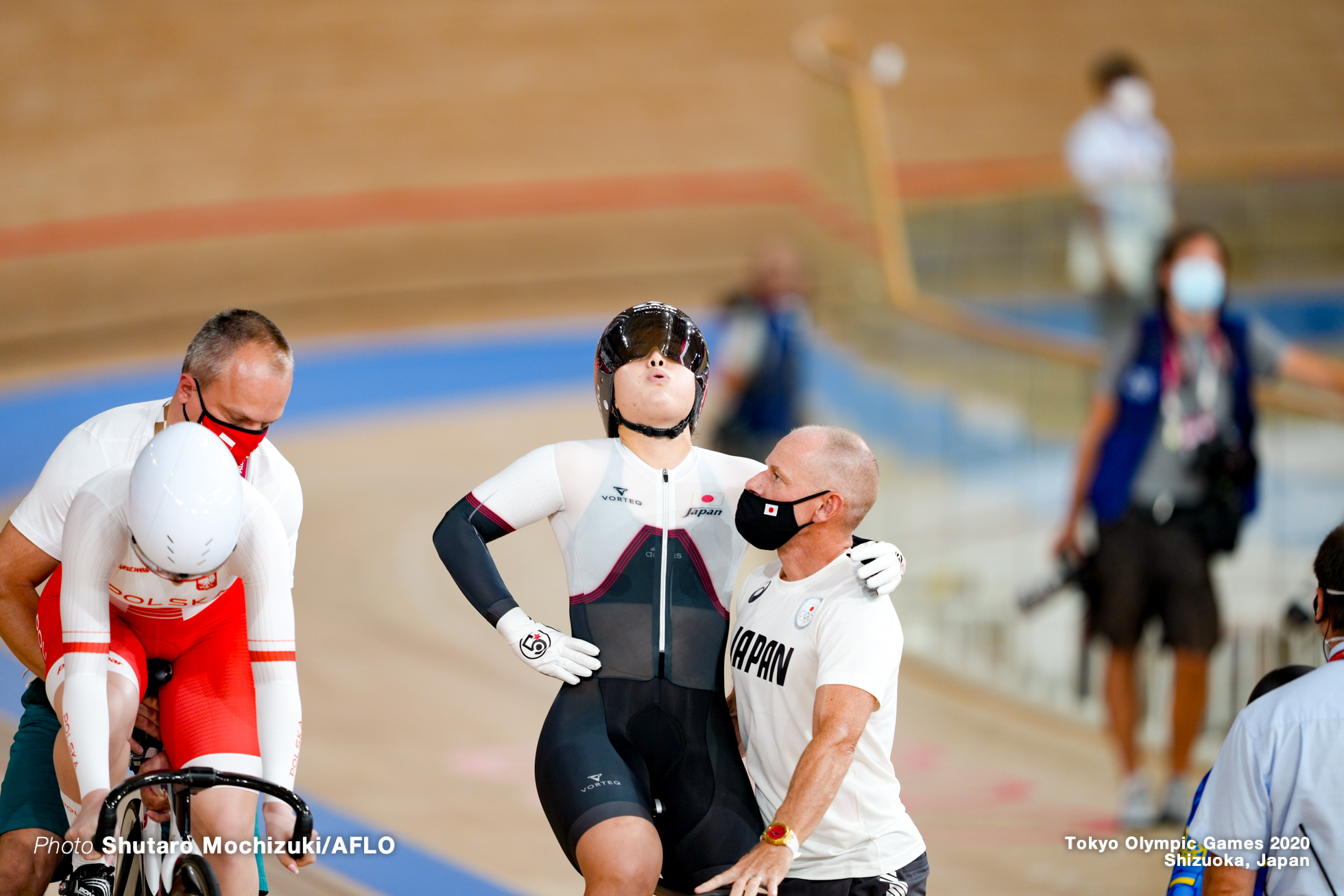 小林優香 Yuka Kobayashi (JPN), Women's Keirin 1st Round AUGUST 4, 2021 - Cycling : during the Tokyo 2020 Olympic Games at the Izu Velodrome in Shizuoka, Japan. (Photo by Shutaro Mochizuki/AFLO)