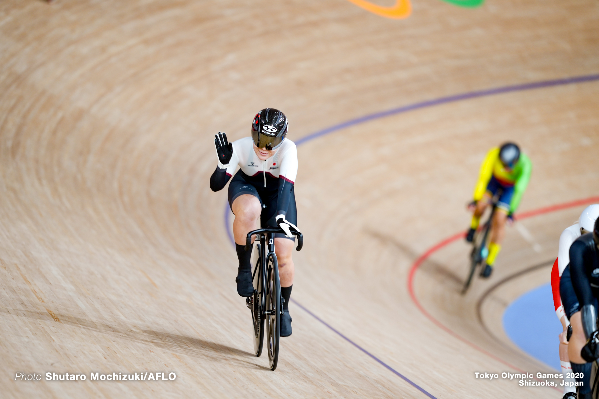 小林優香 Yuka Kobayashi (JPN), Women's Keirin 1st Round AUGUST 4, 2021 - Cycling : during the Tokyo 2020 Olympic Games at the Izu Velodrome in Shizuoka, Japan. (Photo by Shutaro Mochizuki/AFLO)