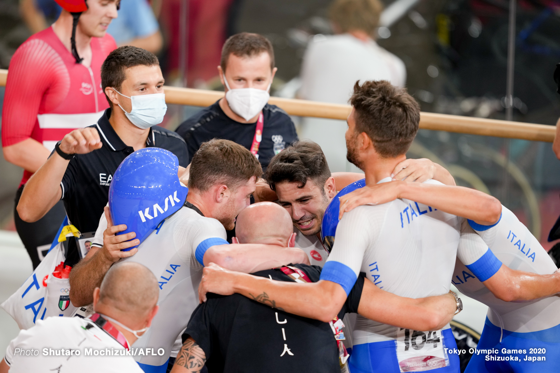 ITA Men's Team Pursuit Final AUGUST 4, 2021 - Cycling : during the Tokyo 2020 Olympic Games at the Izu Velodrome in Shizuoka, Japan. (Photo by Shutaro Mochizuki/AFLO)