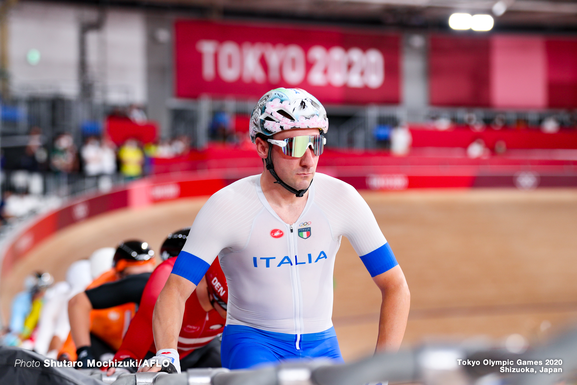 エリア・ビビアーニ Elia Viviani (ITA), Men's Omnium Scratch Race 1/4 AUGUST 5, 2021 - Cycling : during the Tokyo 2020 Olympic Games at the Izu Velodrome in Shizuoka, Japan. (Photo by Shutaro Mochizuki/AFLO)