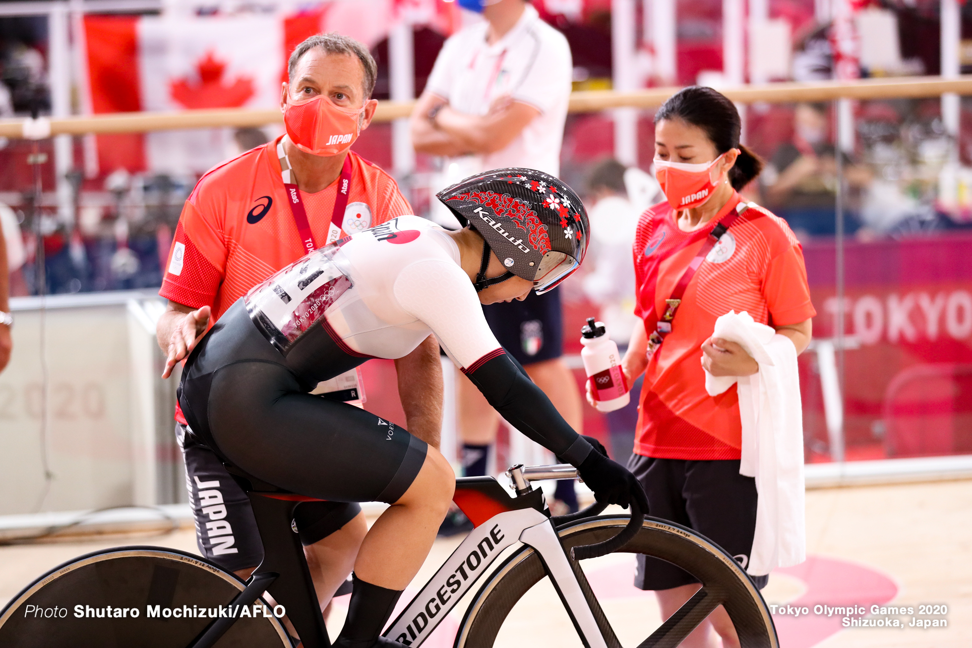 梶原悠未 Yumi Kajihara (JPN), Women's Madison AUGUST 6, 2021 - Cycling : during the Tokyo 2020 Olympic Games at the Izu Velodrome in Shizuoka, Japan. (Photo by Shutaro Mochizuki/AFLO)