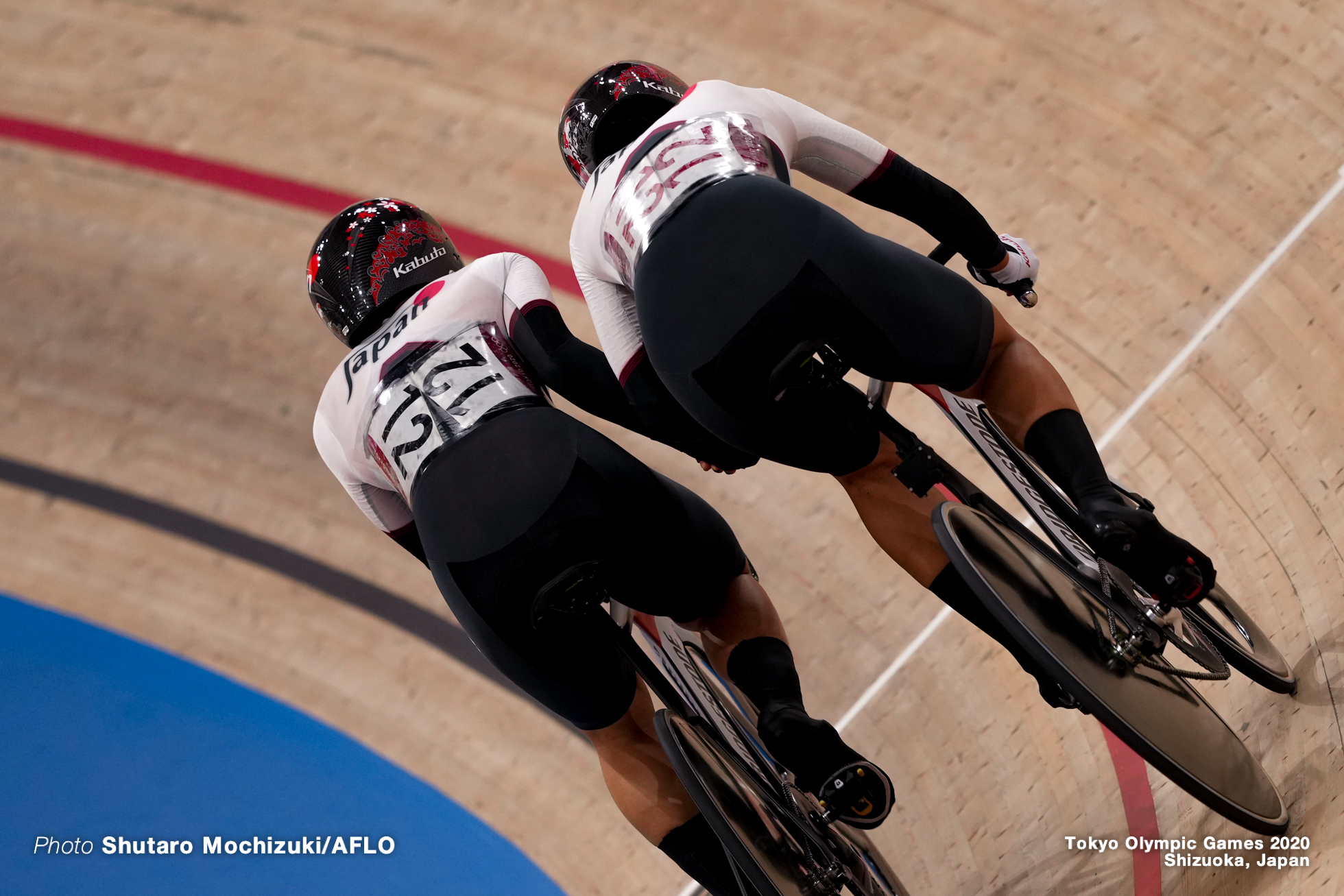 梶原悠未 Yumi Kajihara (JPN), 中村妃智 Kisato Nakamura (JPN), Women's Madison AUGUST 6, 2021 - Cycling : during the Tokyo 2020 Olympic Games at the Izu Velodrome in Shizuoka, Japan. (Photo by Shutaro Mochizuki/AFLO)