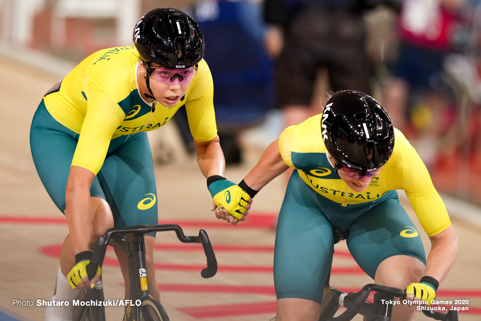 ジョージア・バーカー Georgia Baker (AUS), アネット・エドモンソン Annette Edmondson (AUS), Women's Madison AUGUST 6, 2021 - Cycling : during the Tokyo 2020 Olympic Games at the Izu Velodrome in Shizuoka, Japan. (Photo by Shutaro Mochizuki/AFLO)