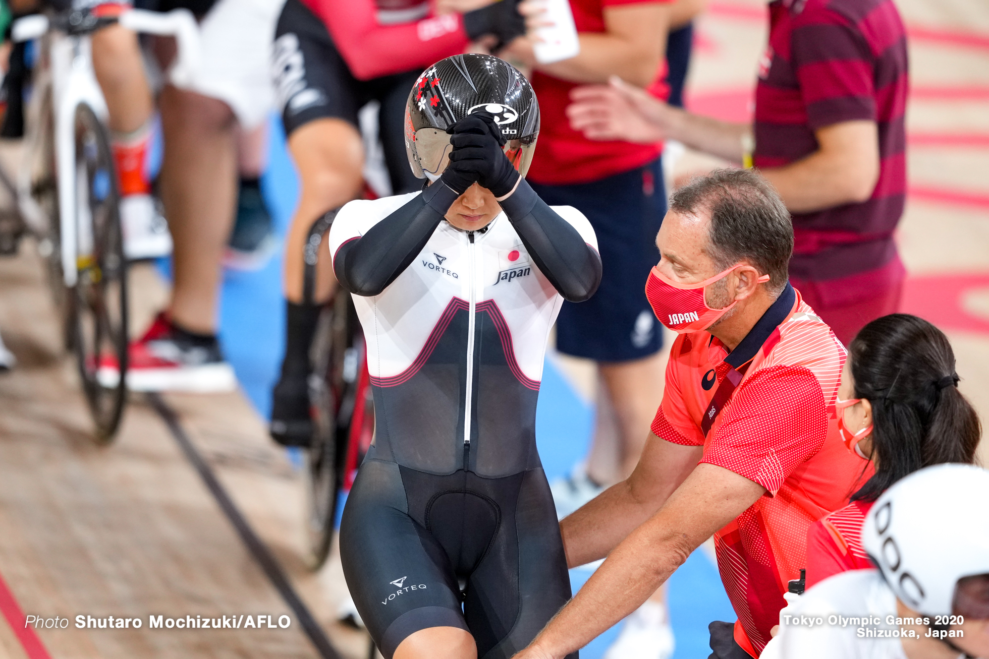 梶原悠未 Yumi Kajihara (JPN), Women's Omnium Scratch Race 1/4 AUGUST 8, 2021 - Cycling : during the Tokyo 2020 Olympic Games at the Izu Velodrome in Shizuoka, Japan. (Photo by Shutaro Mochizuki/AFLO)