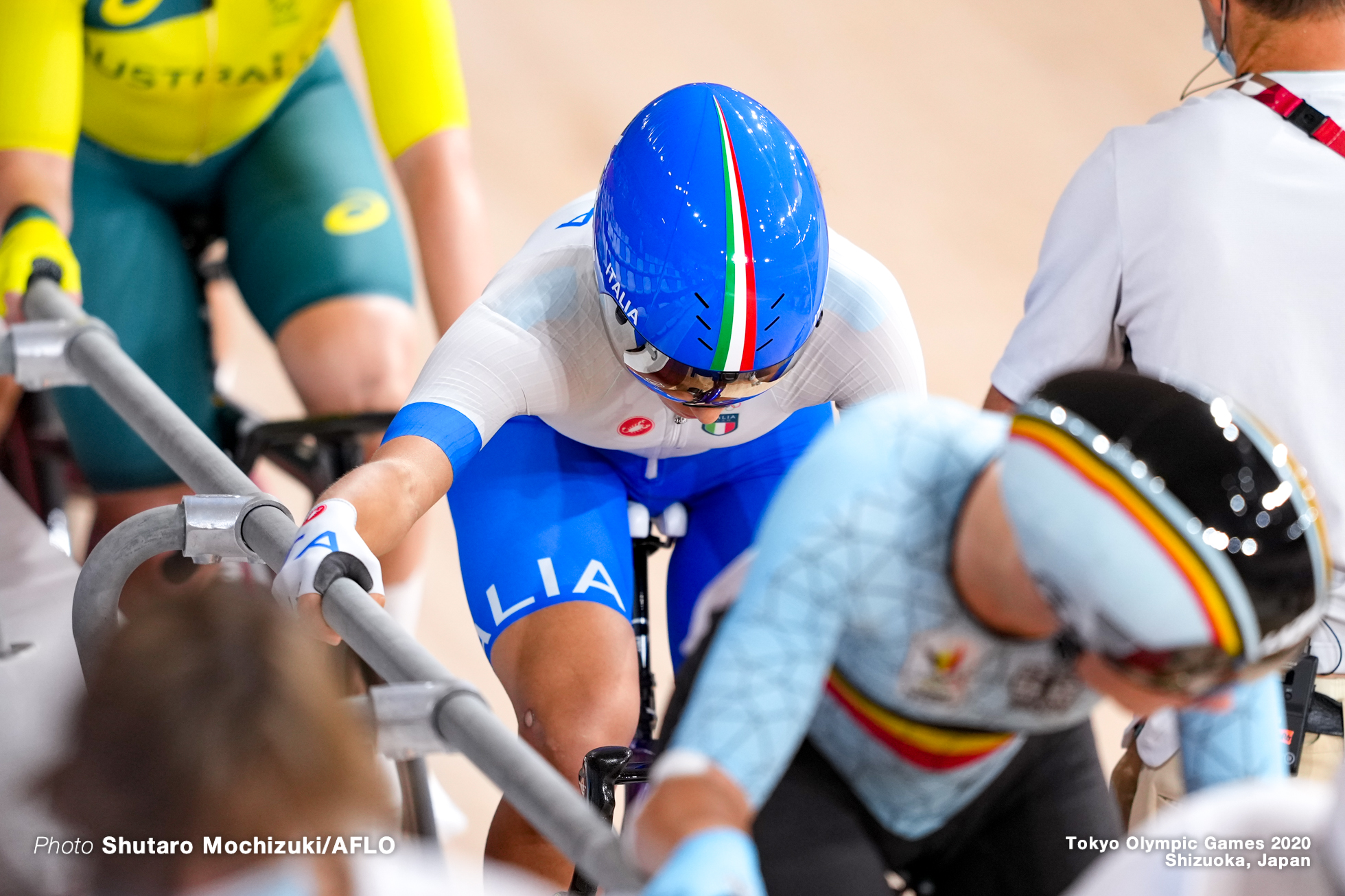 エリサ・バルサモ Elisa Balsamo (ITA), Women's Omnium Scratch Race 1/4 AUGUST 8, 2021 - Cycling : during the Tokyo 2020 Olympic Games at the Izu Velodrome in Shizuoka, Japan. (Photo by Shutaro Mochizuki/AFLO)