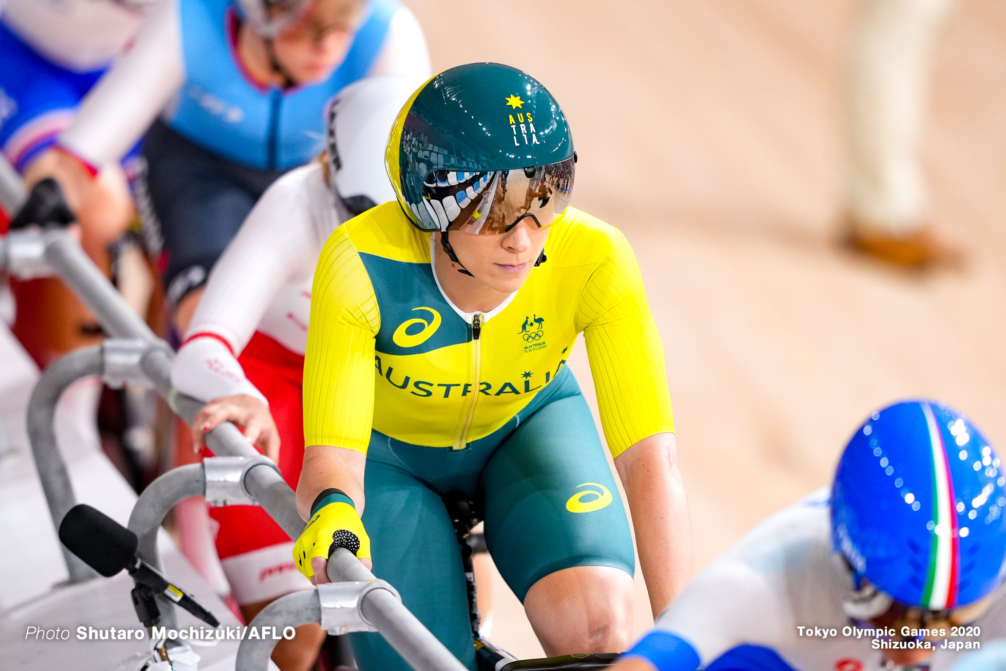 アネット・エドモンソン Annette Edomondson (AUS), Women's Omnium Scratch Race 1/4 AUGUST 8, 2021 - Cycling : during the Tokyo 2020 Olympic Games at the Izu Velodrome in Shizuoka, Japan. (Photo by Shutaro Mochizuki/AFLO)