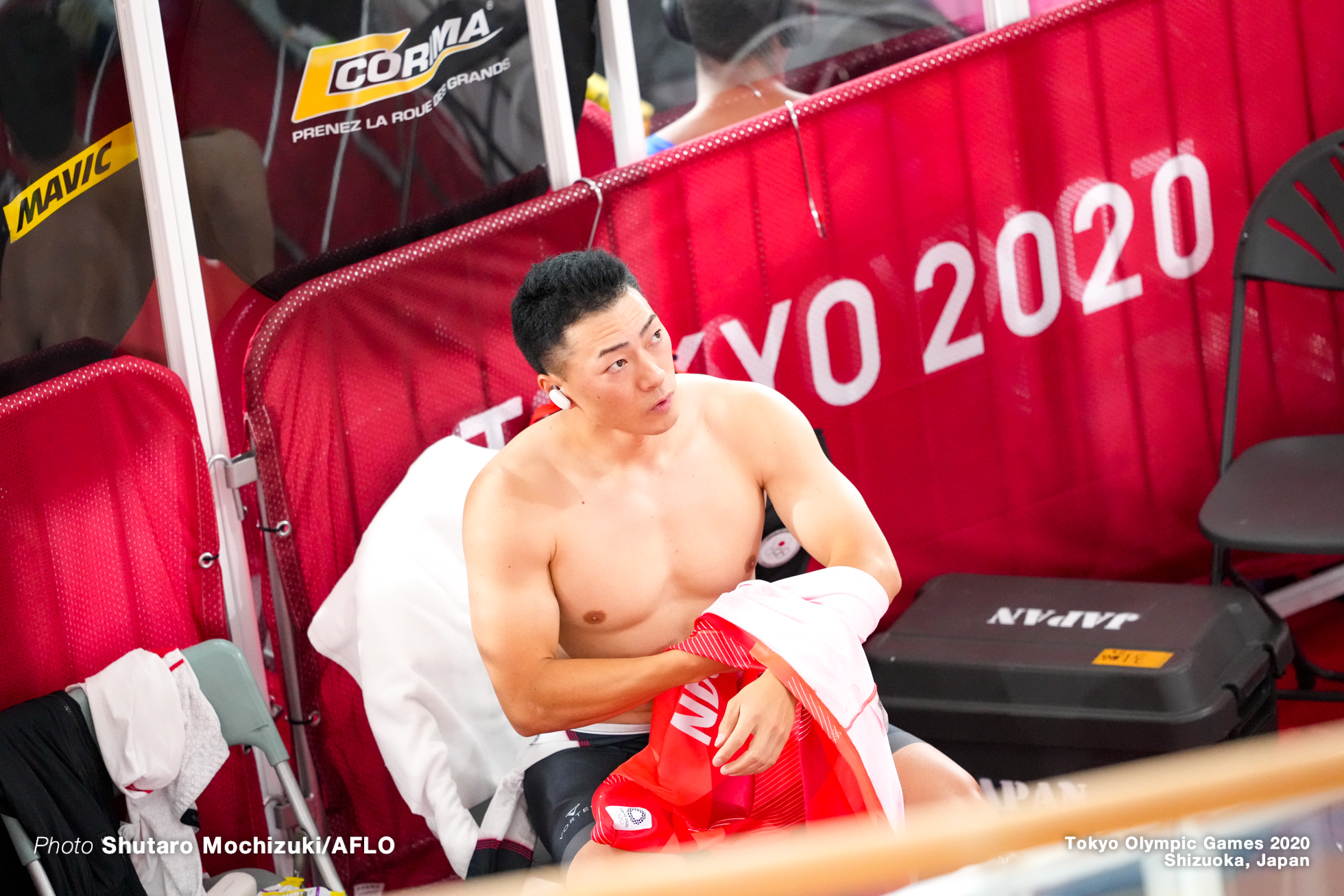 Men's Keirin Quarter-Final 新田祐大 Yudai Nitta (JPN), AUGUST 8, 2021 - Cycling : during the Tokyo 2020 Olympic Games at the Izu Velodrome in Shizuoka, Japan. (Photo by Shutaro Mochizuki/AFLO)